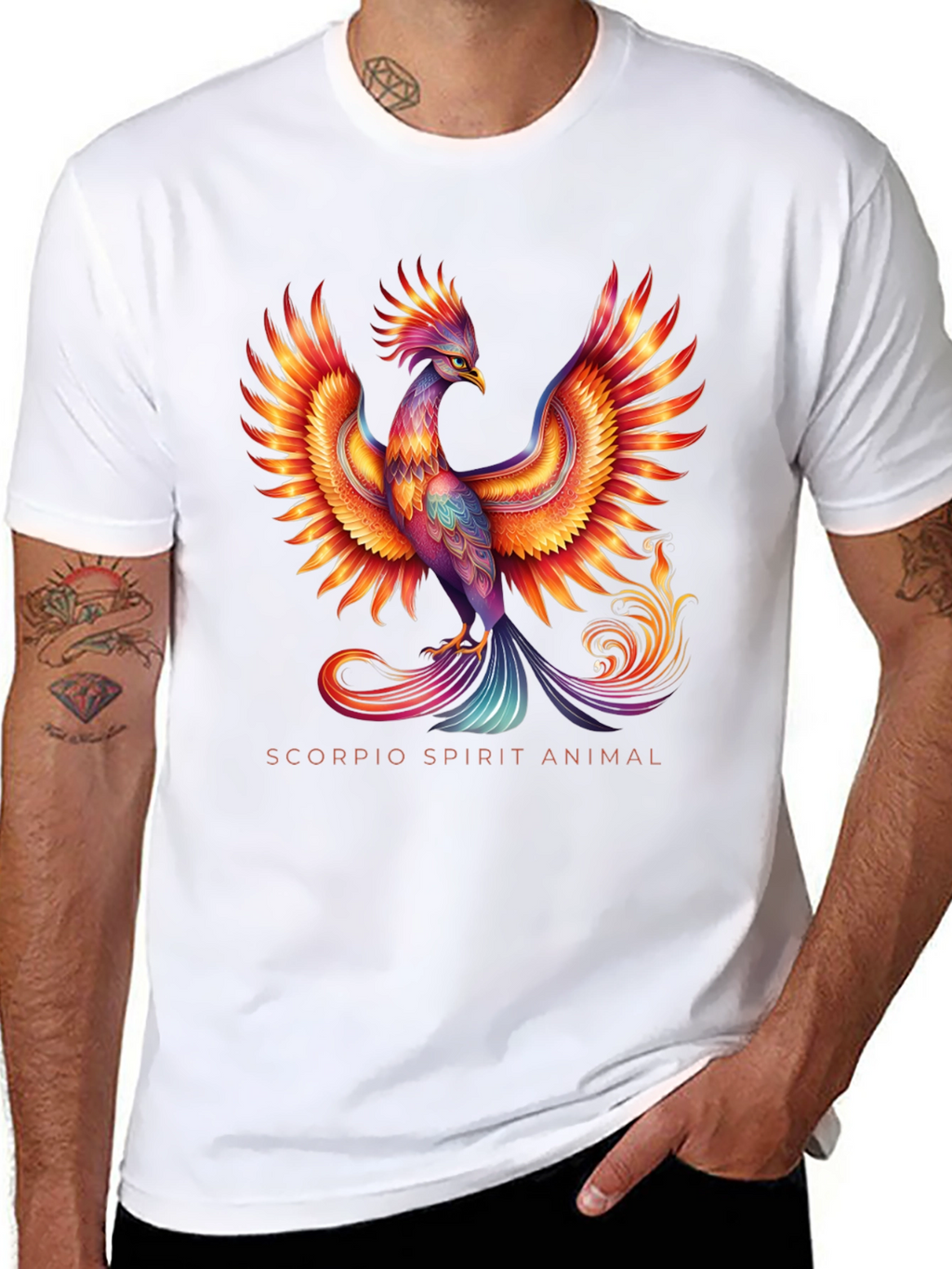 Scorpio Spirit Animal Phoenix Graphic T-Shirt