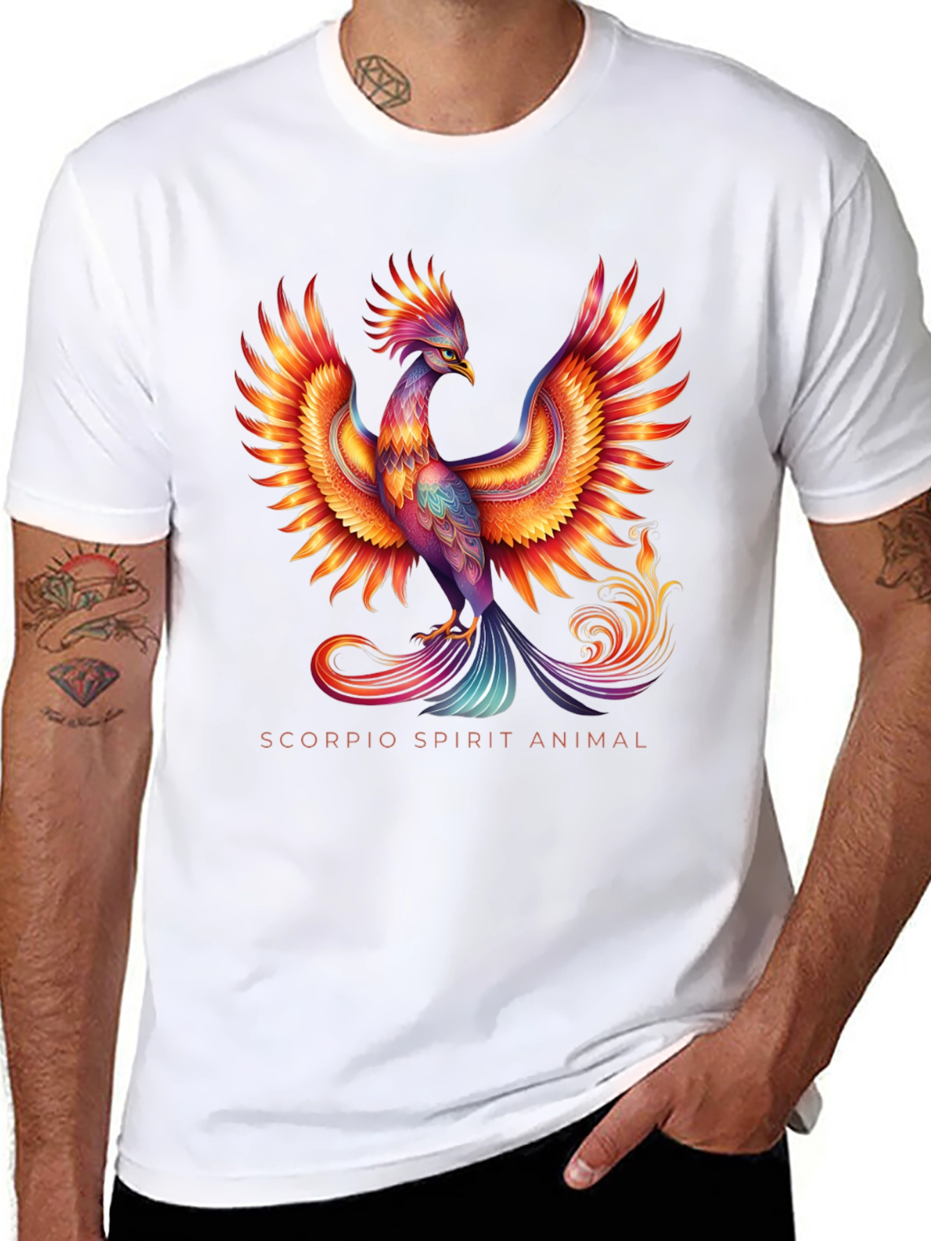 Scorpio Spirit Animal Phoenix Graphic T-Shirt