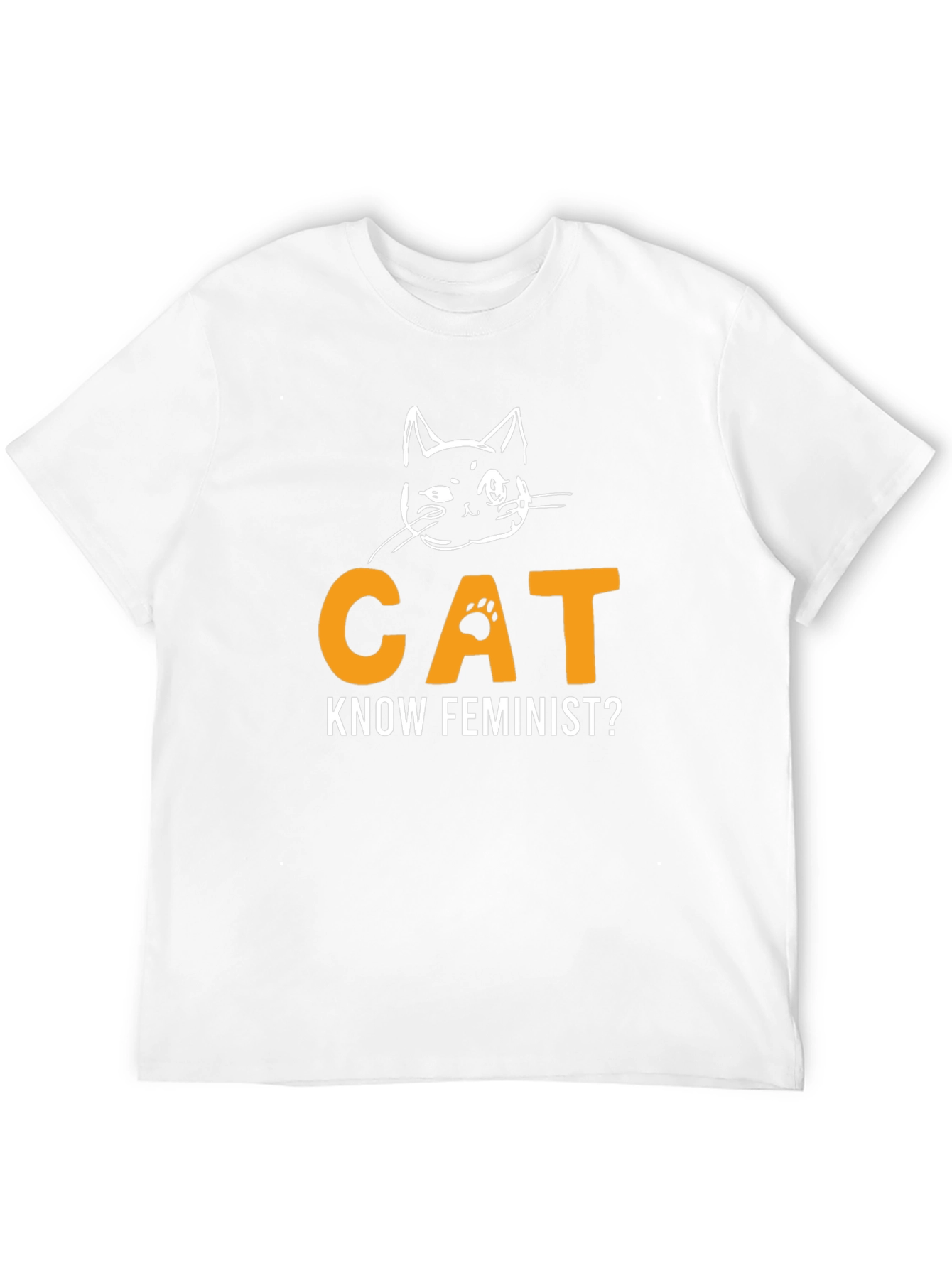 Cat Know Feminist? Graphic T-Shirt - Black