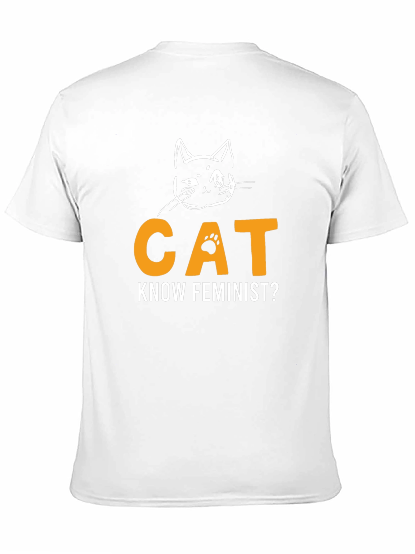 Cat Know Feminist? Graphic T-Shirt - Black