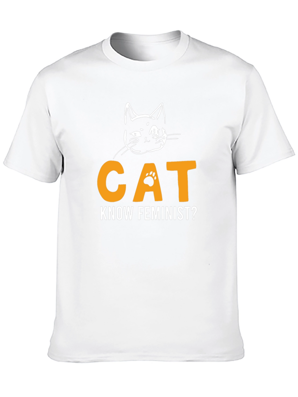 Cat Know Feminist? Graphic T-Shirt - Black