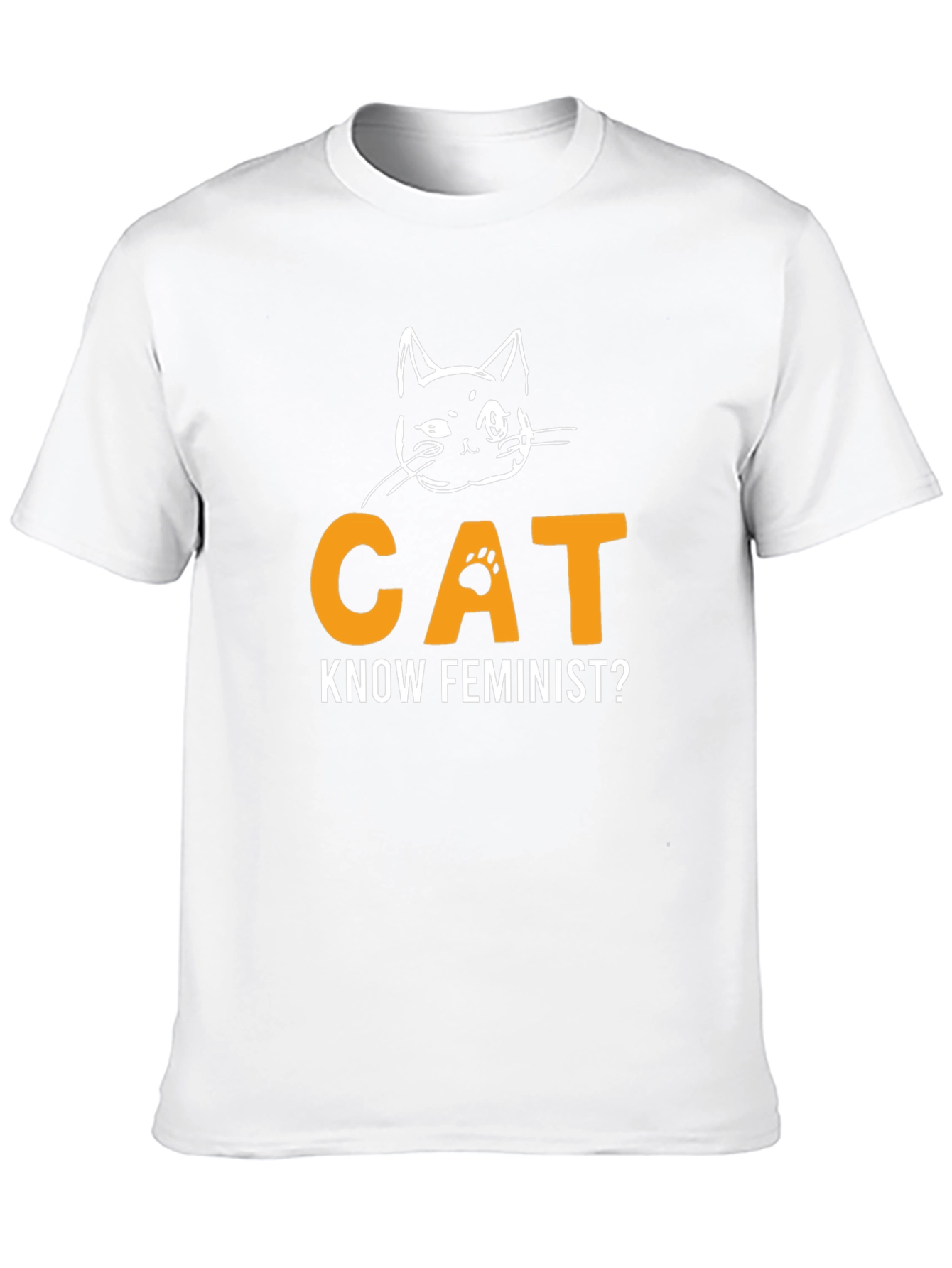 Cat Know Feminist? Graphic T-Shirt - Black