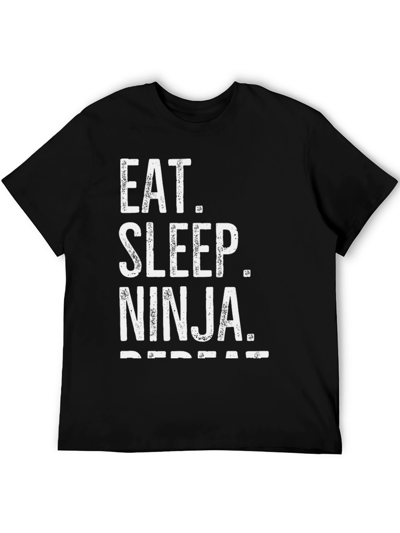 Eat Sleep Ninja Repeat Black T-Shirt