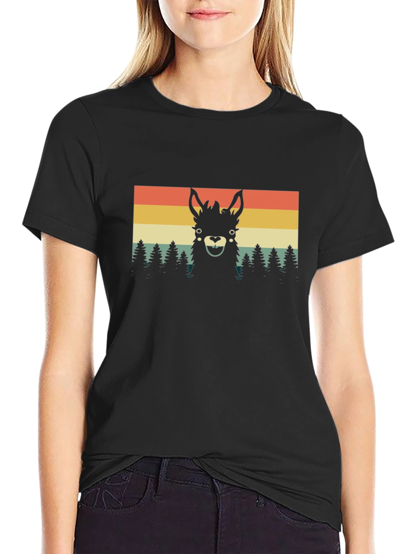 Retro Llama Tee - Vintage Style Graphic T-Shirt
