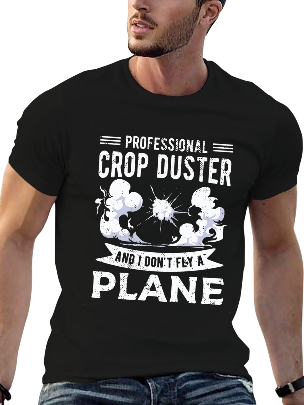 Professional Crop Duster Novelty Graphic Tee