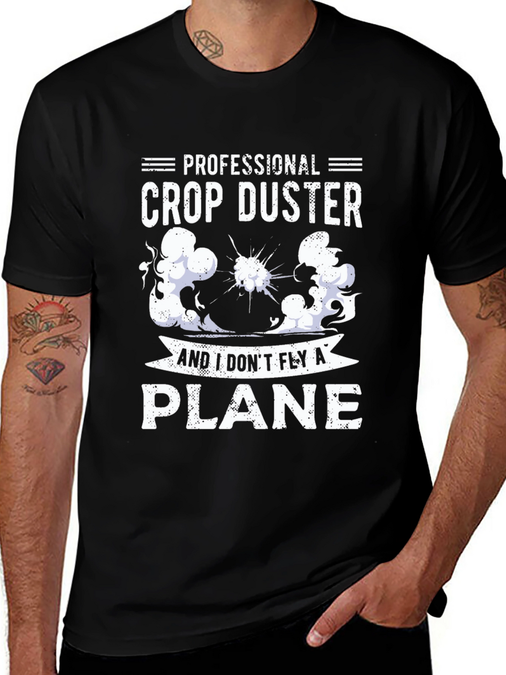 Professional Crop Duster Novelty Graphic Tee