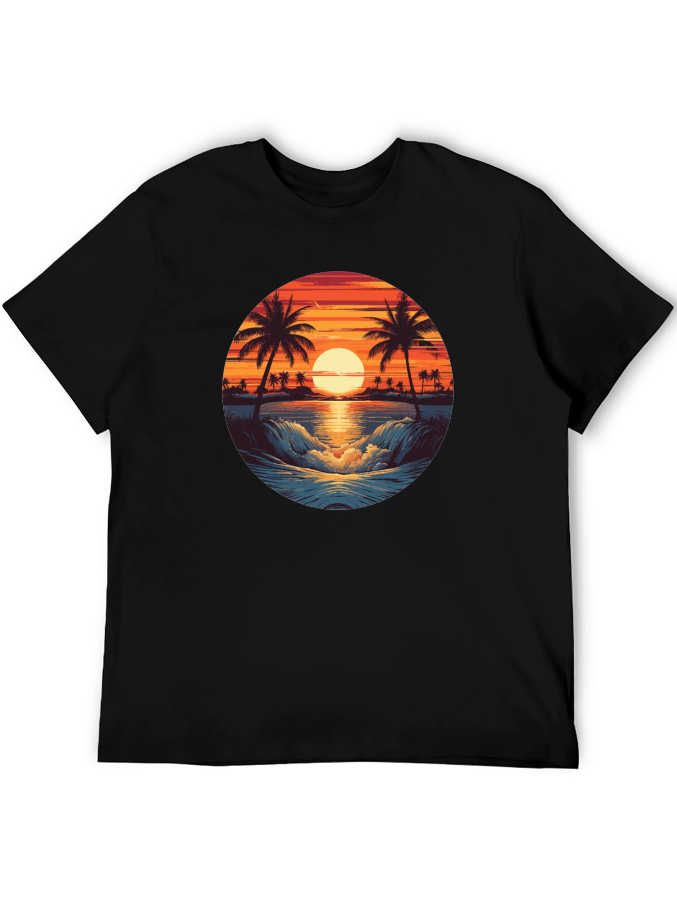 Tropical Sunset Graphic T-Shirt