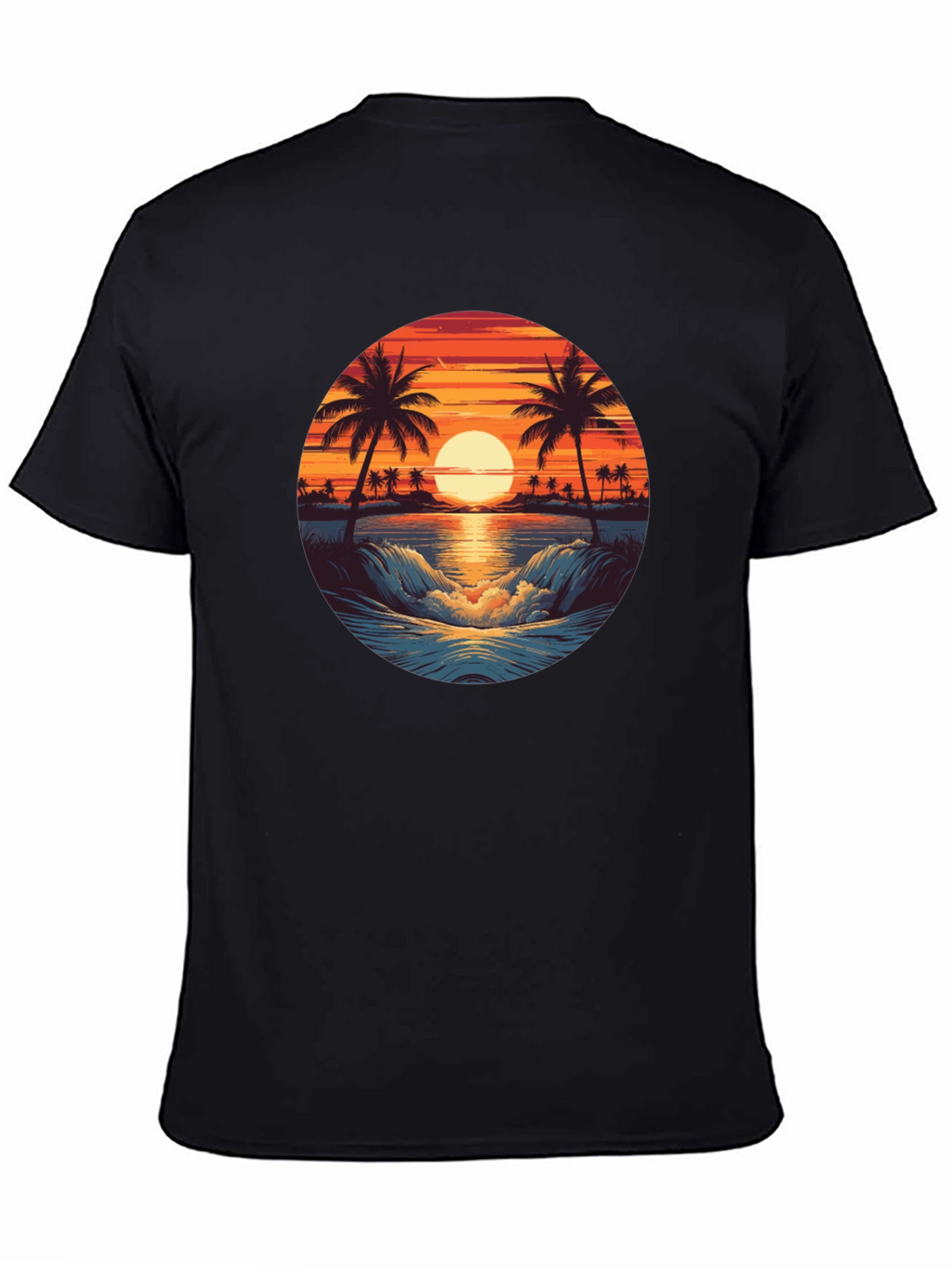 Tropical Sunset Graphic T-Shirt