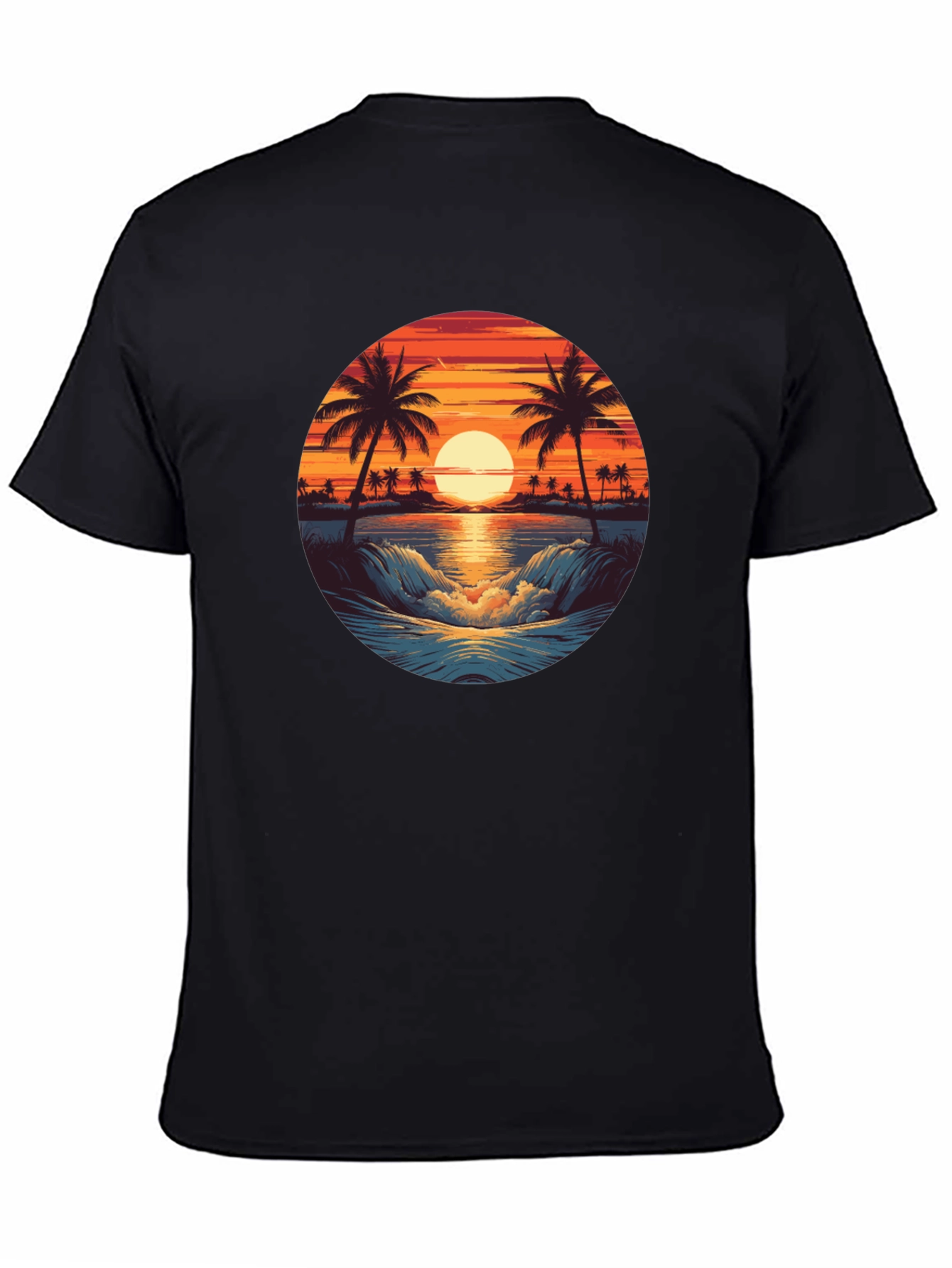 Tropical Sunset Graphic T-Shirt