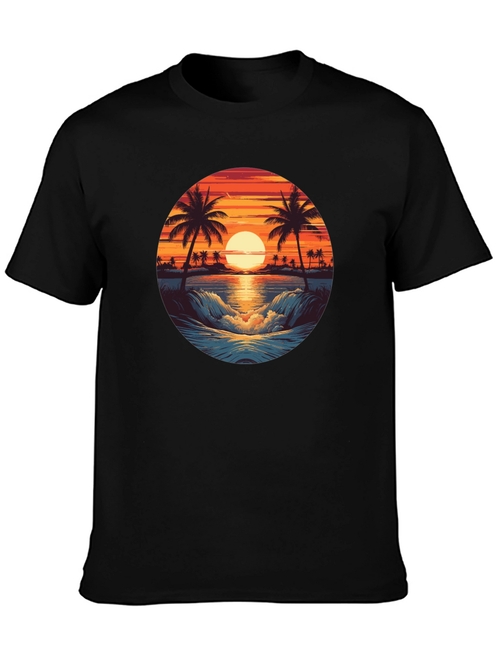 Tropical Sunset Graphic T-Shirt