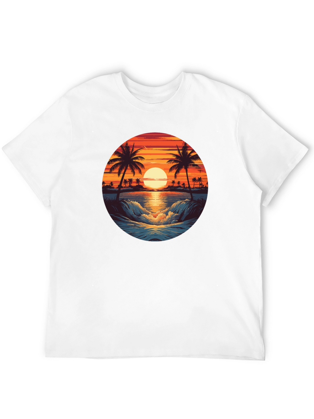Tropical Sunset Graphic T-Shirt