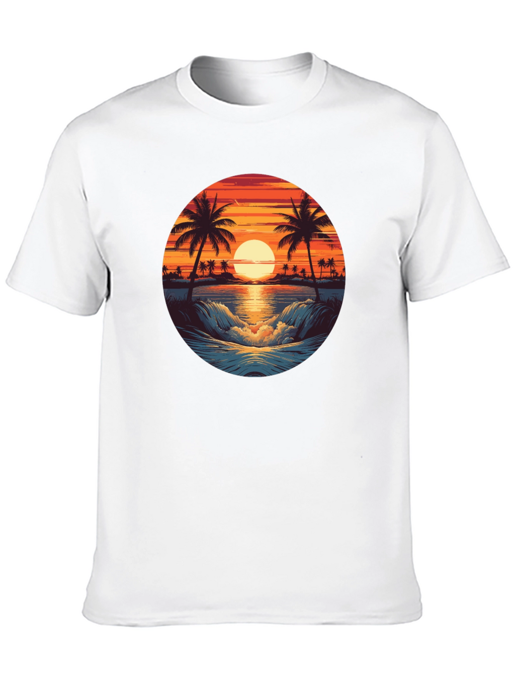 Tropical Sunset Graphic T-Shirt