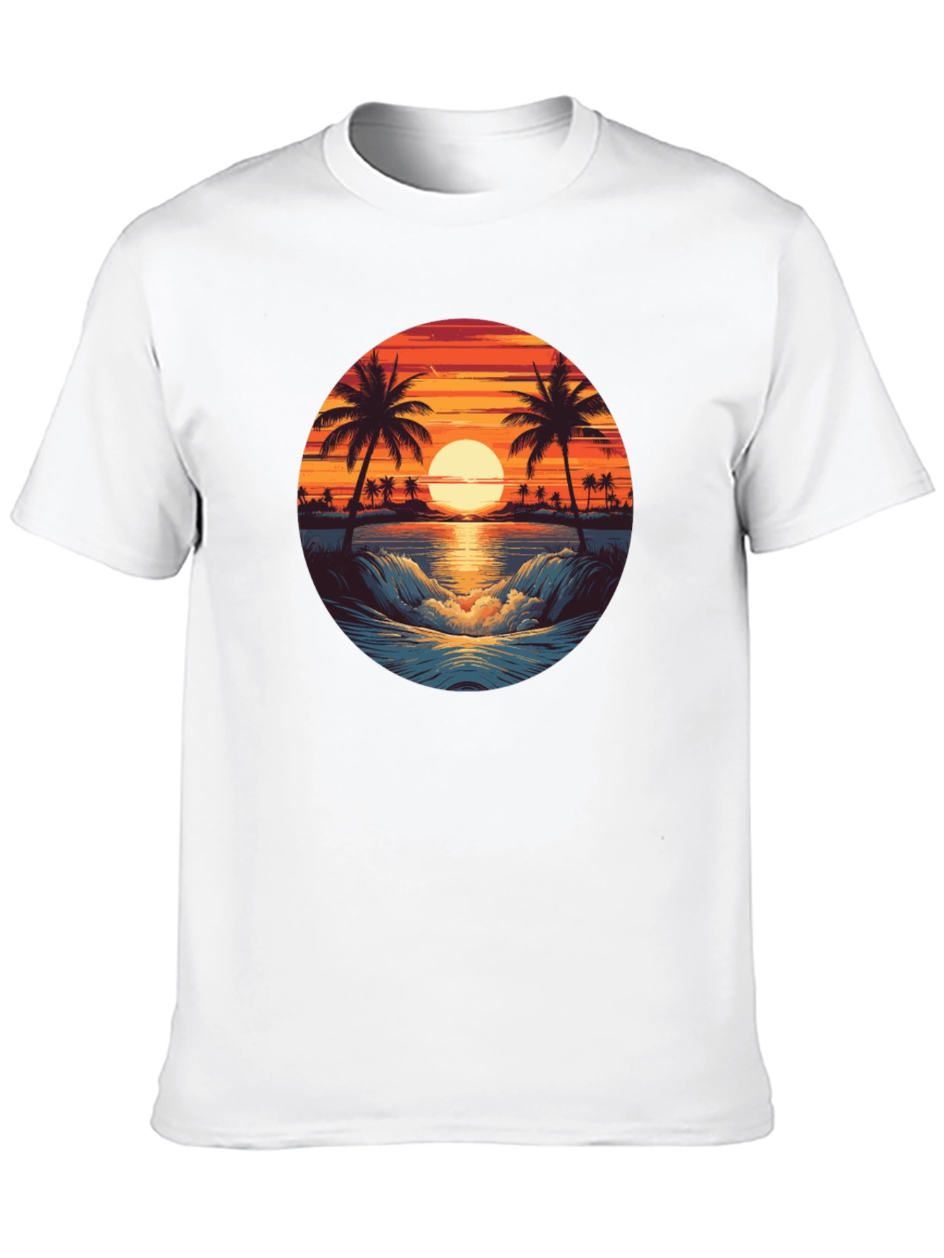 Tropical Sunset Graphic T-Shirt