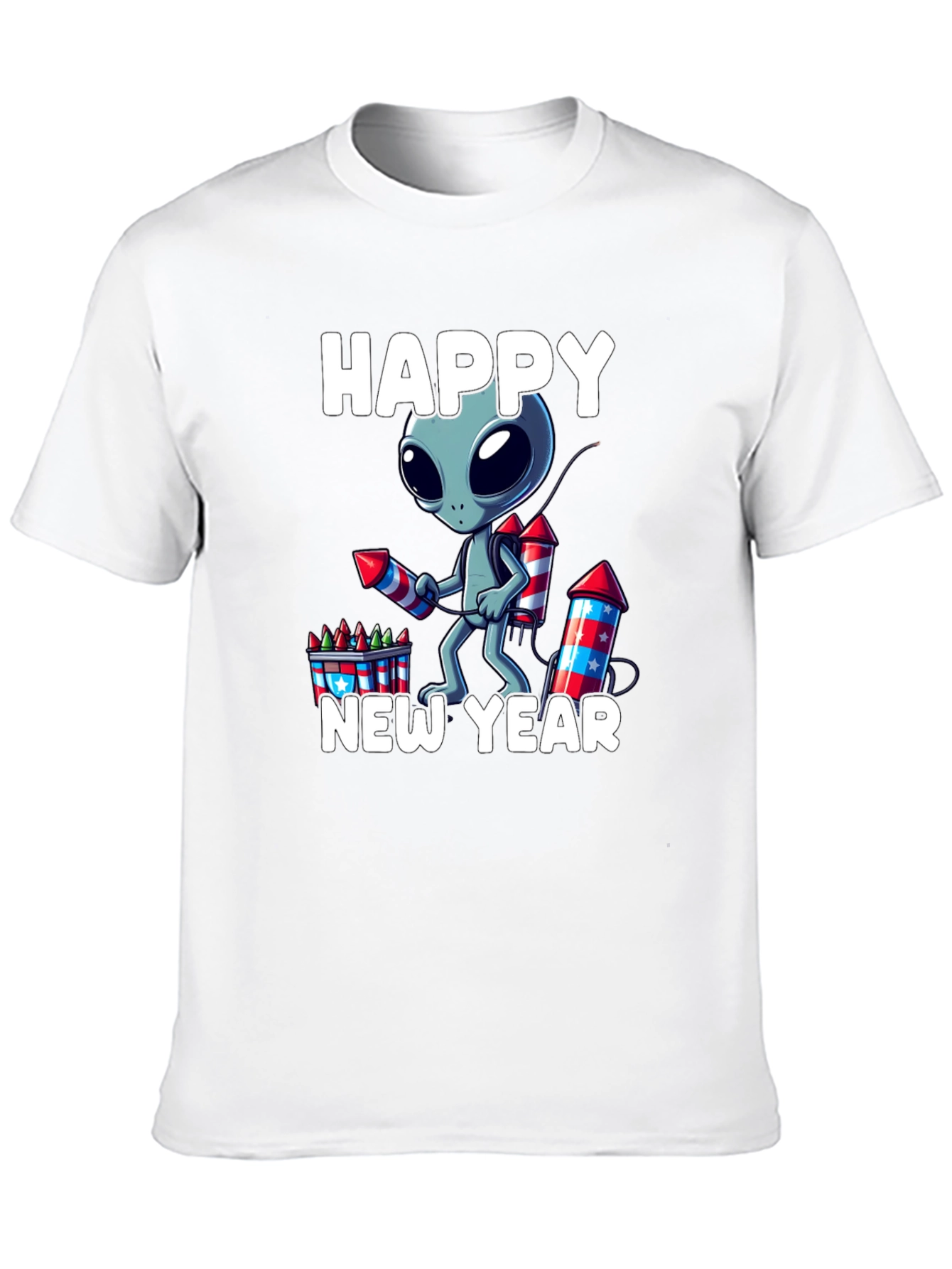 Happy New Year Alien Graphic Tee