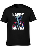 Happy New Year Alien Graphic Tee