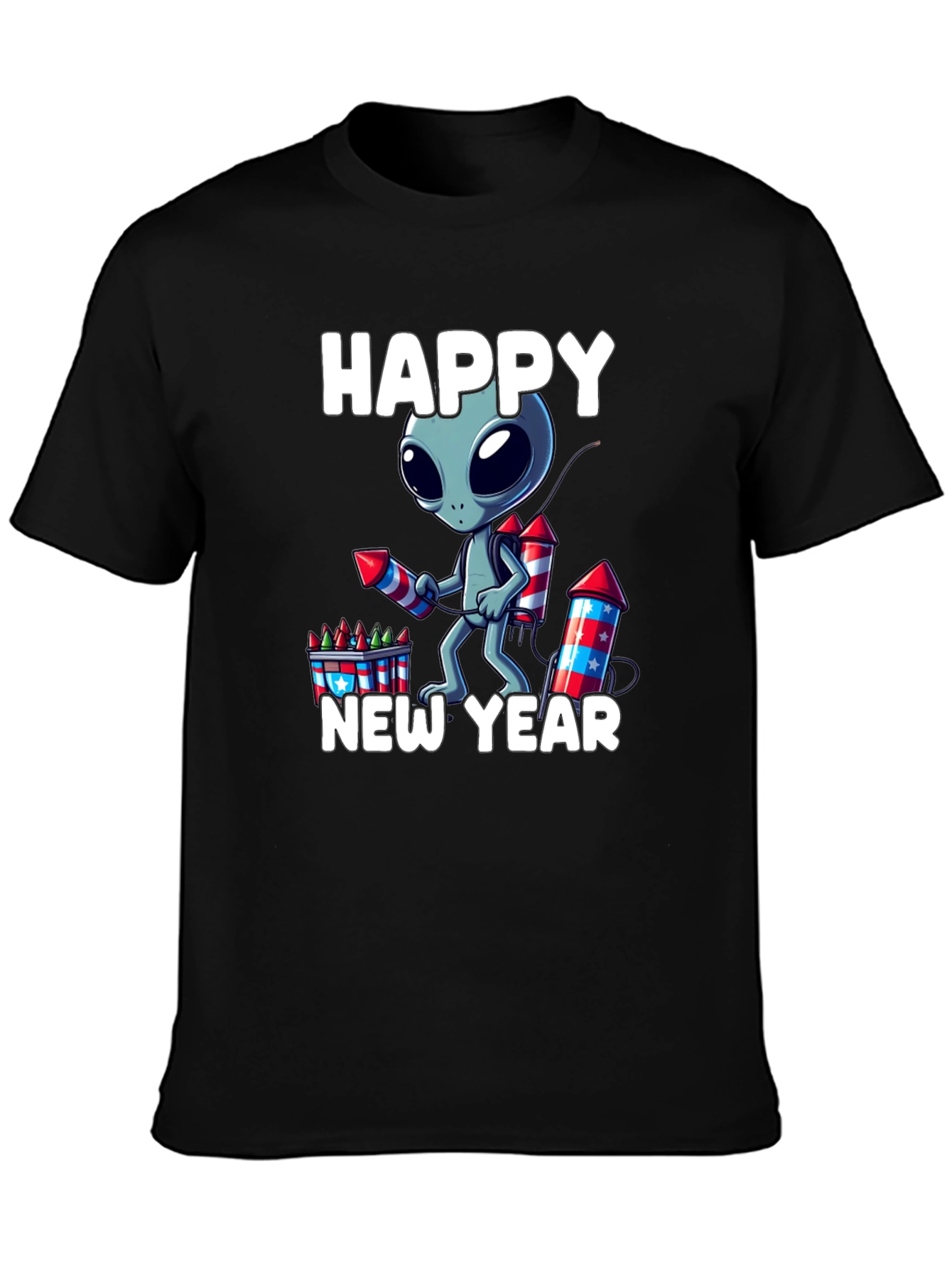 Happy New Year Alien Graphic Tee