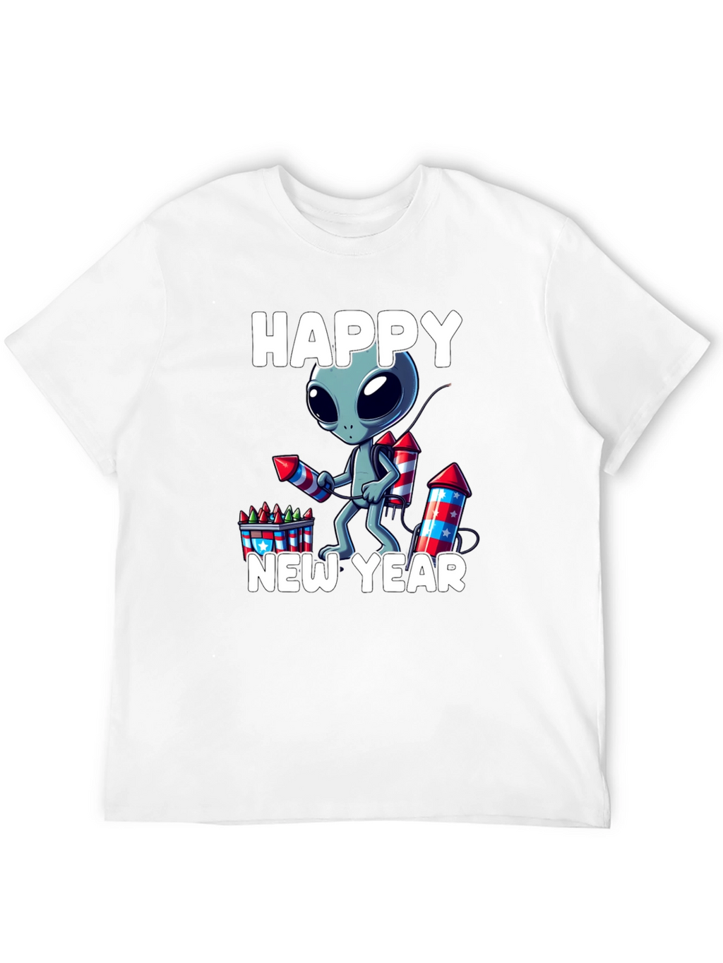 Happy New Year Alien Graphic Tee