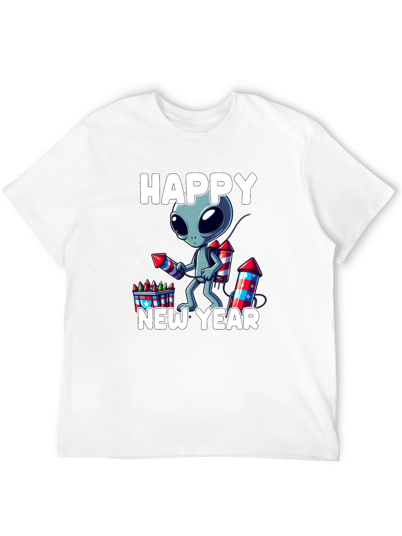 Happy New Year Alien Graphic Tee