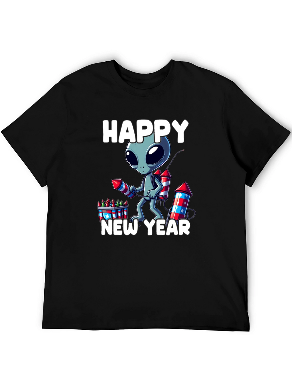 Happy New Year Alien Graphic Tee