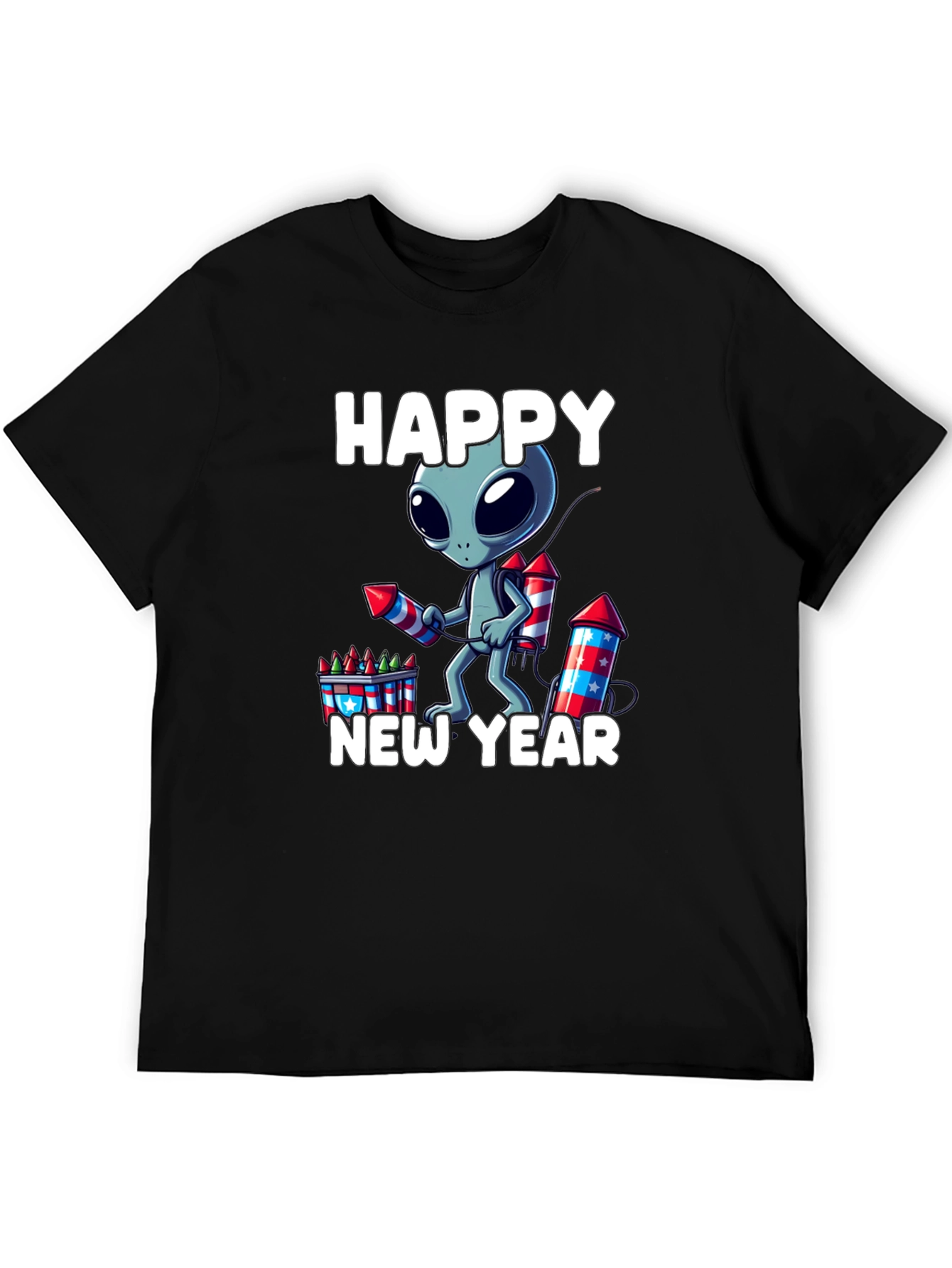 Happy New Year Alien Graphic Tee