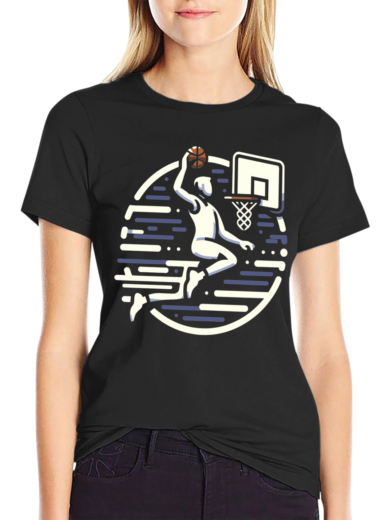 Basketball Slam Dunk Graphic Tee
