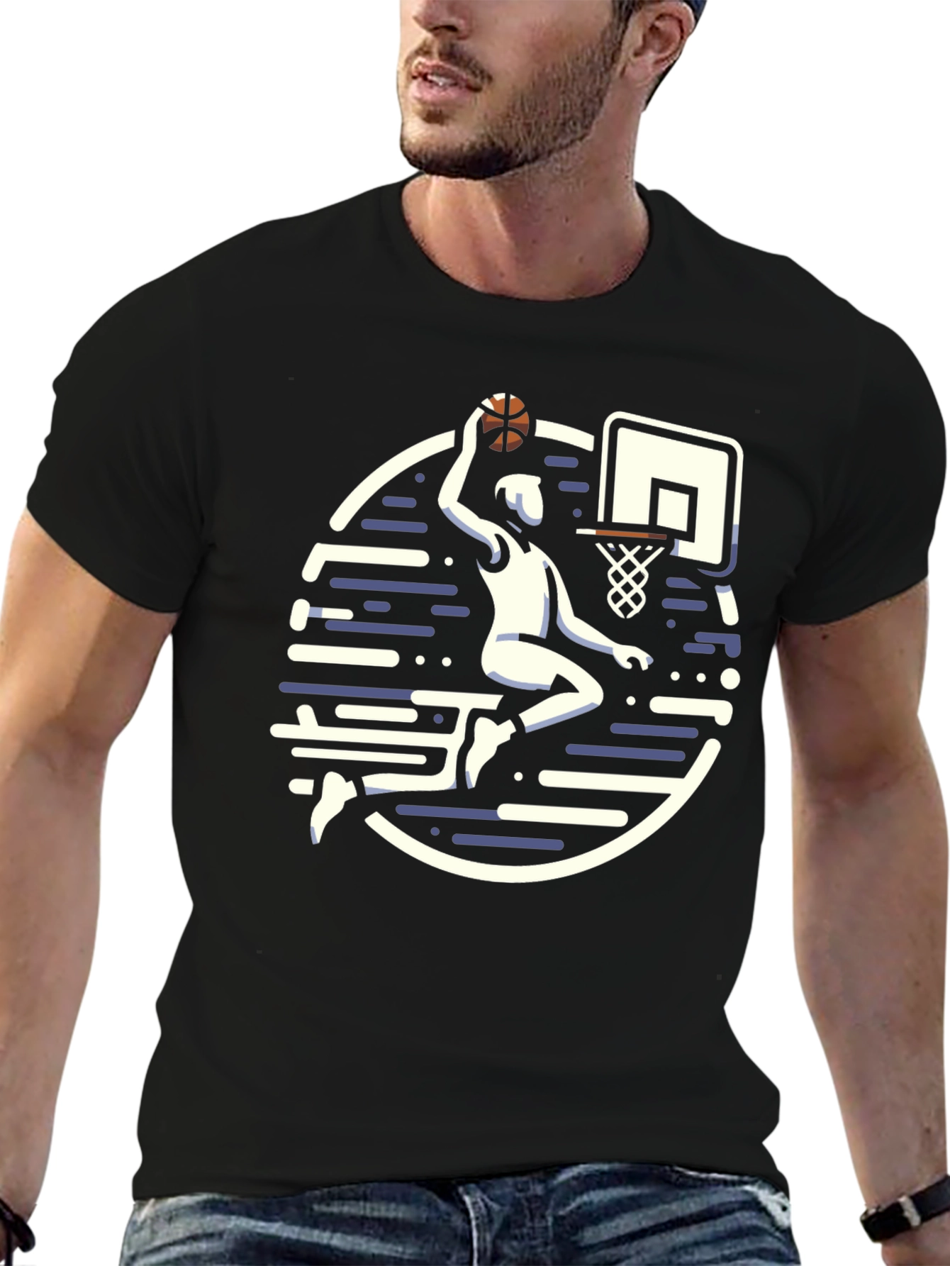 Basketball Slam Dunk Graphic Tee
