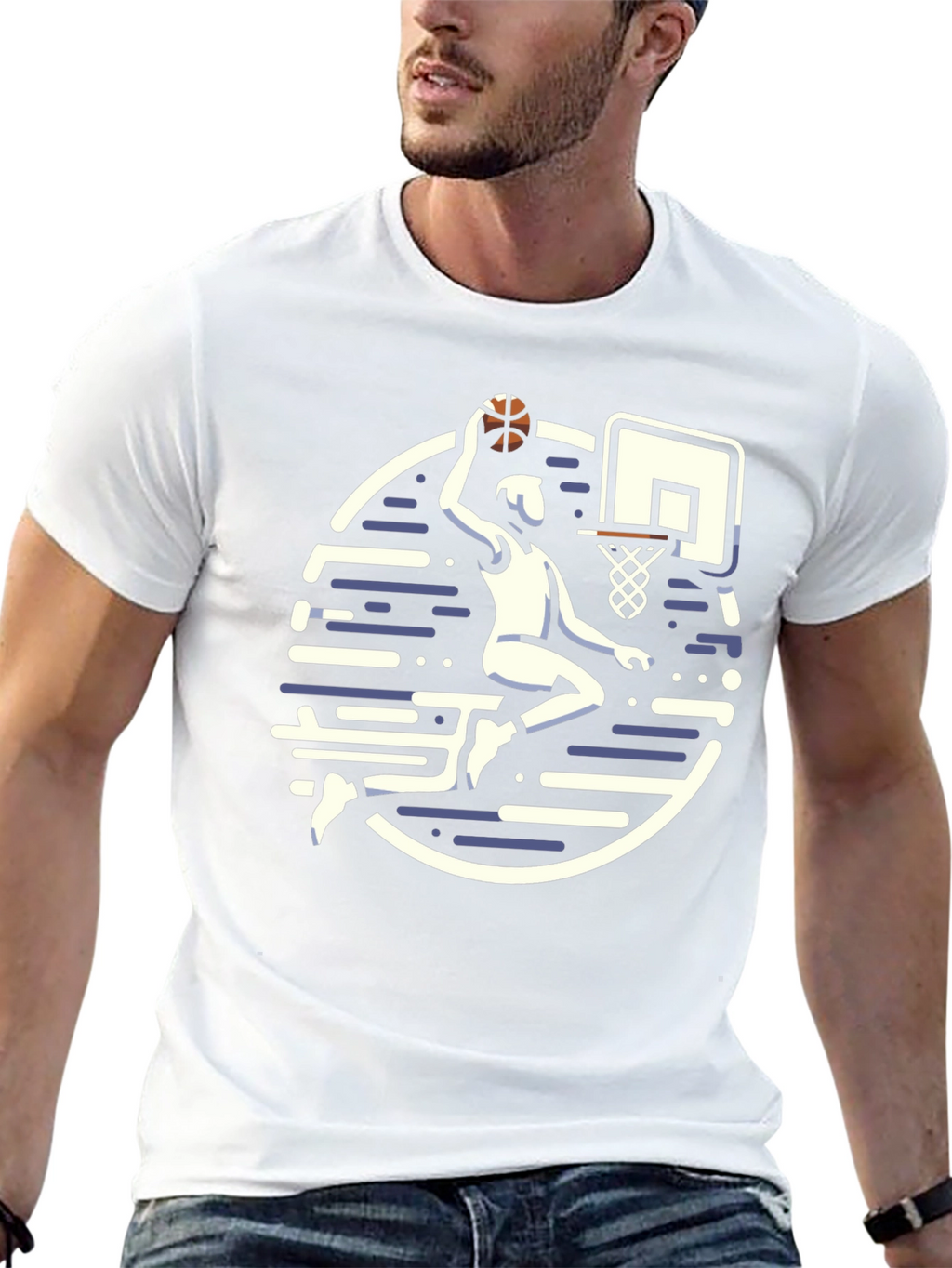 Basketball Slam Dunk Graphic Tee