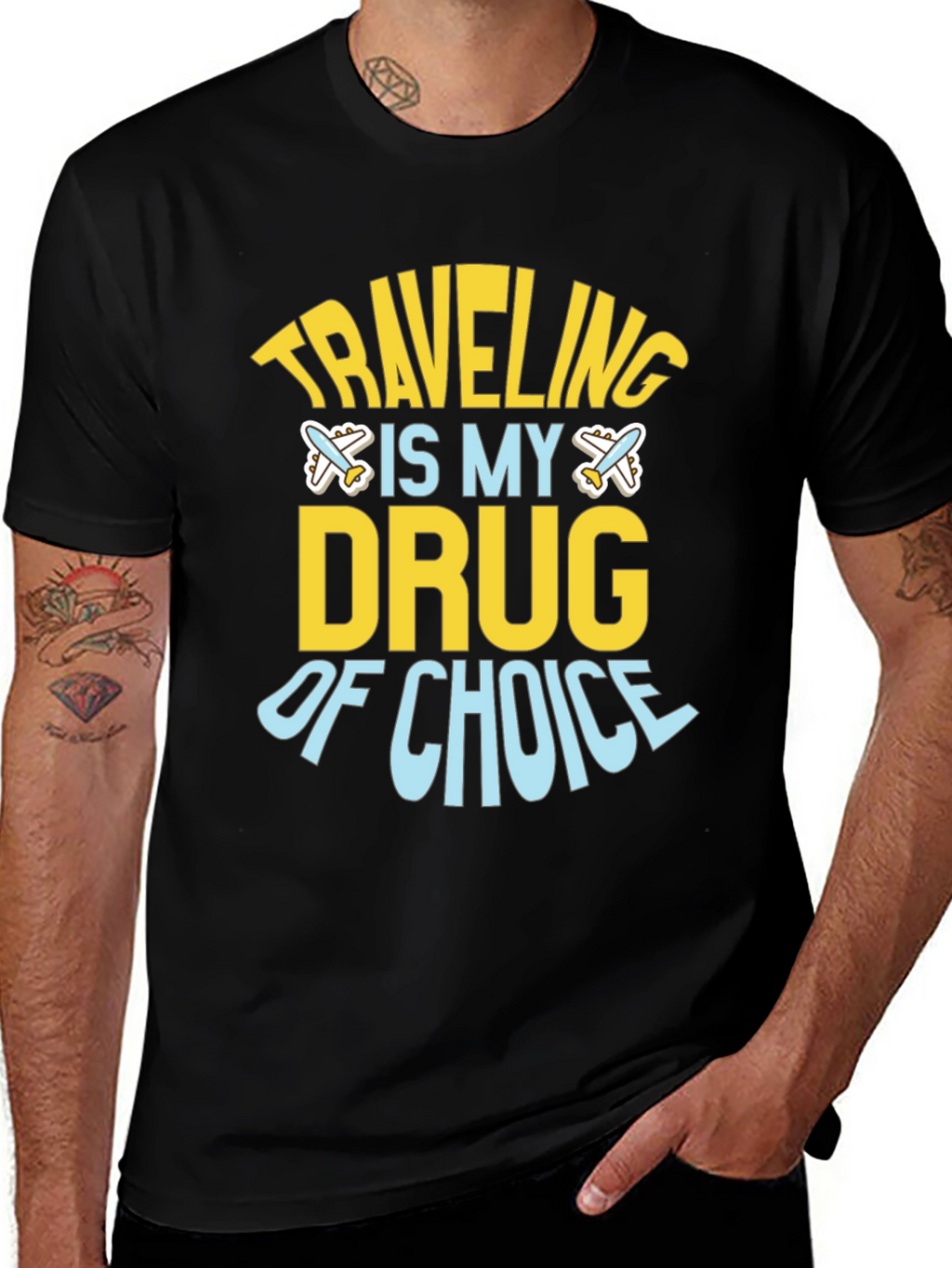 Traveling Is My Drug of Choice Graphic Tee