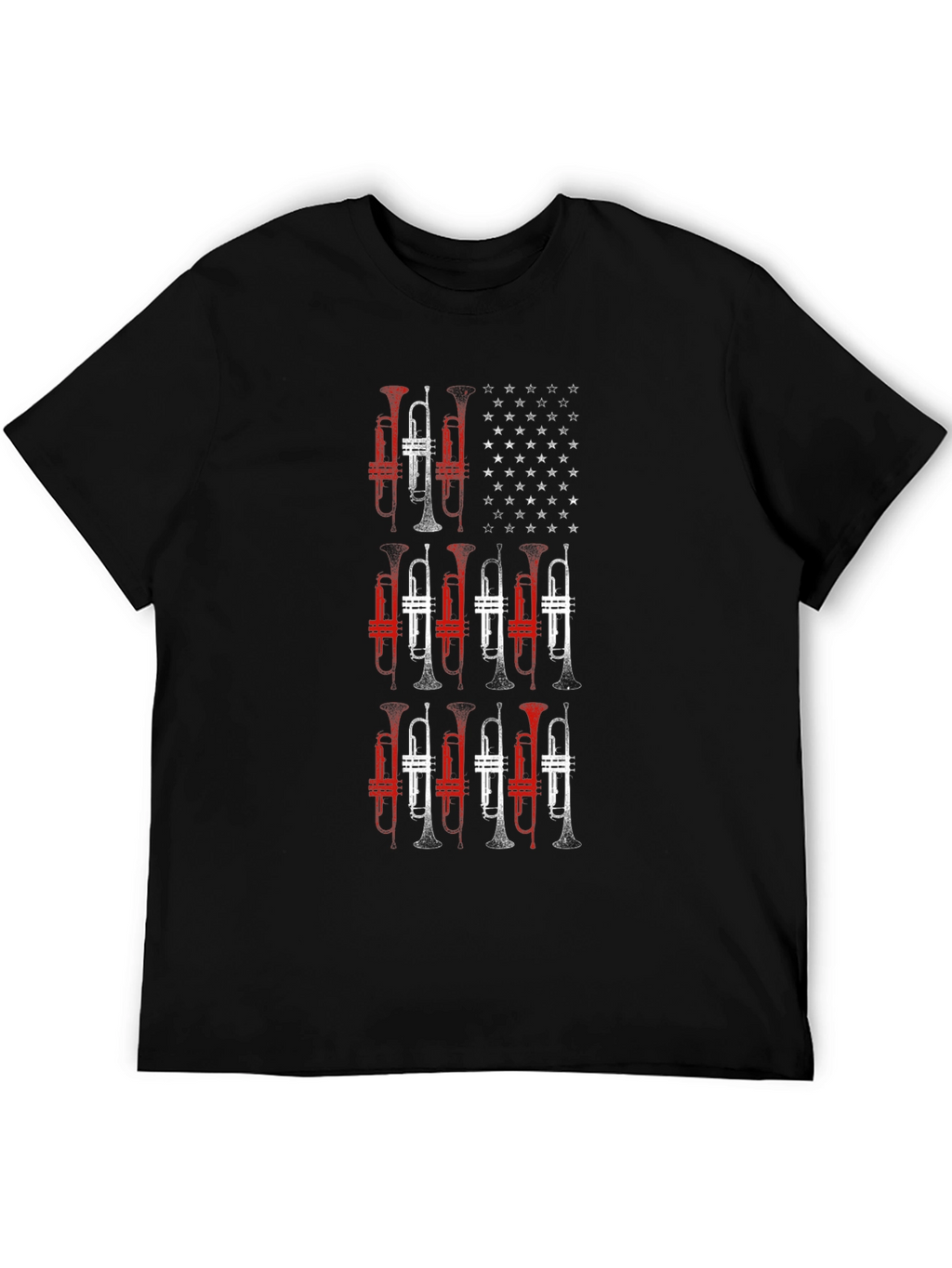 Trumpet American Flag Graphic Tee