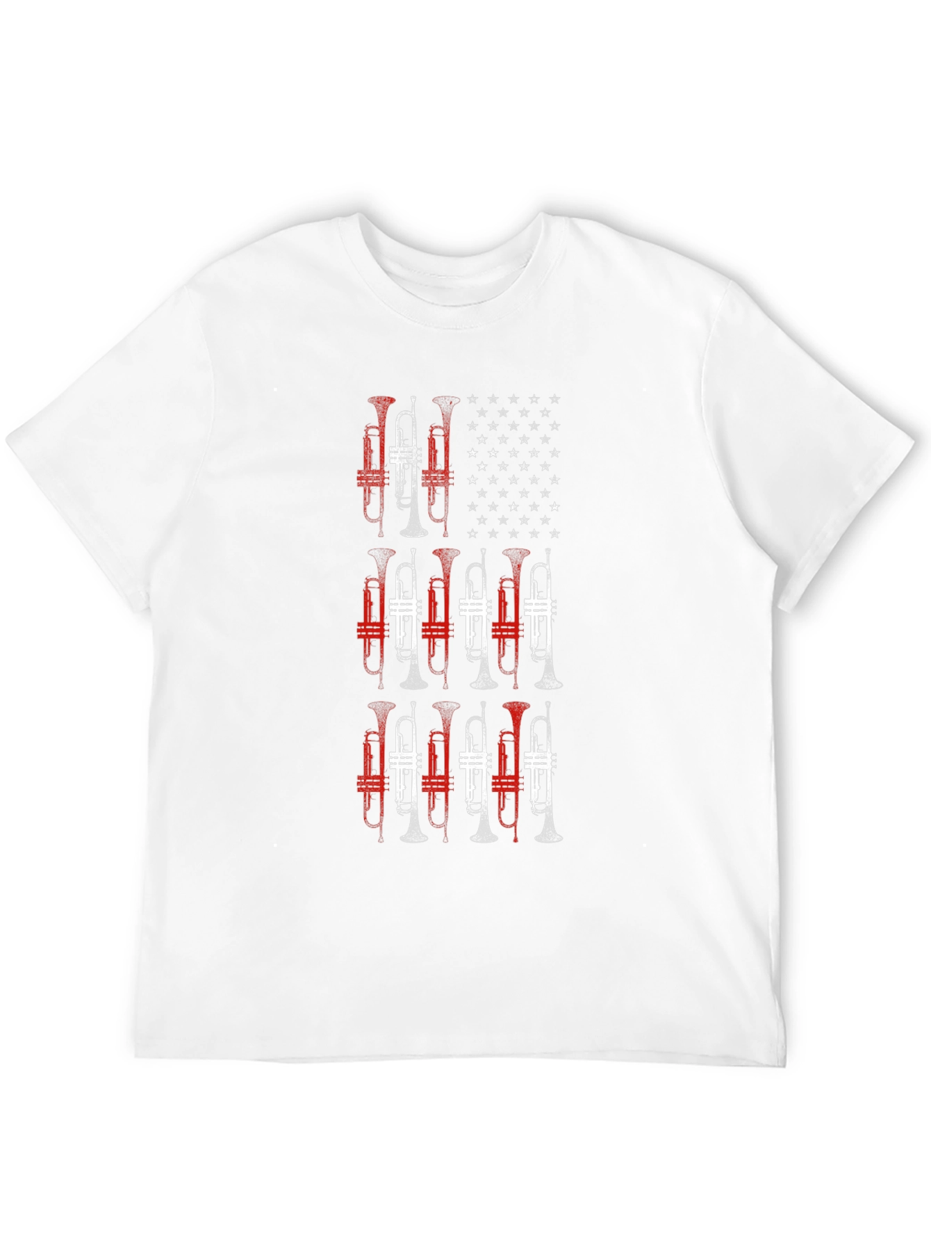 Trumpet American Flag Graphic Tee