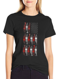 Trumpet American Flag Graphic Tee