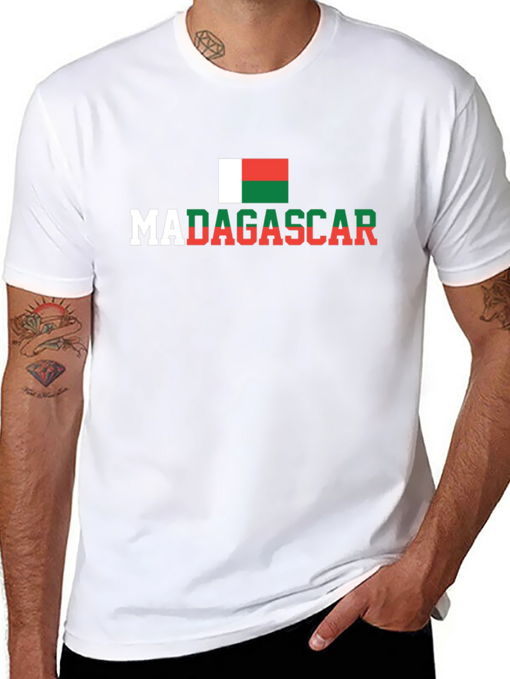 Madagascar Flag Graphic T-Shirt
