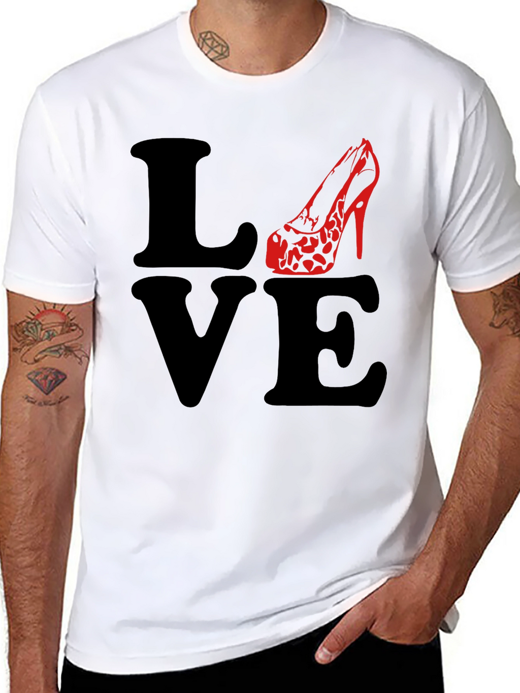 Love High Heel T-Shirt - Black