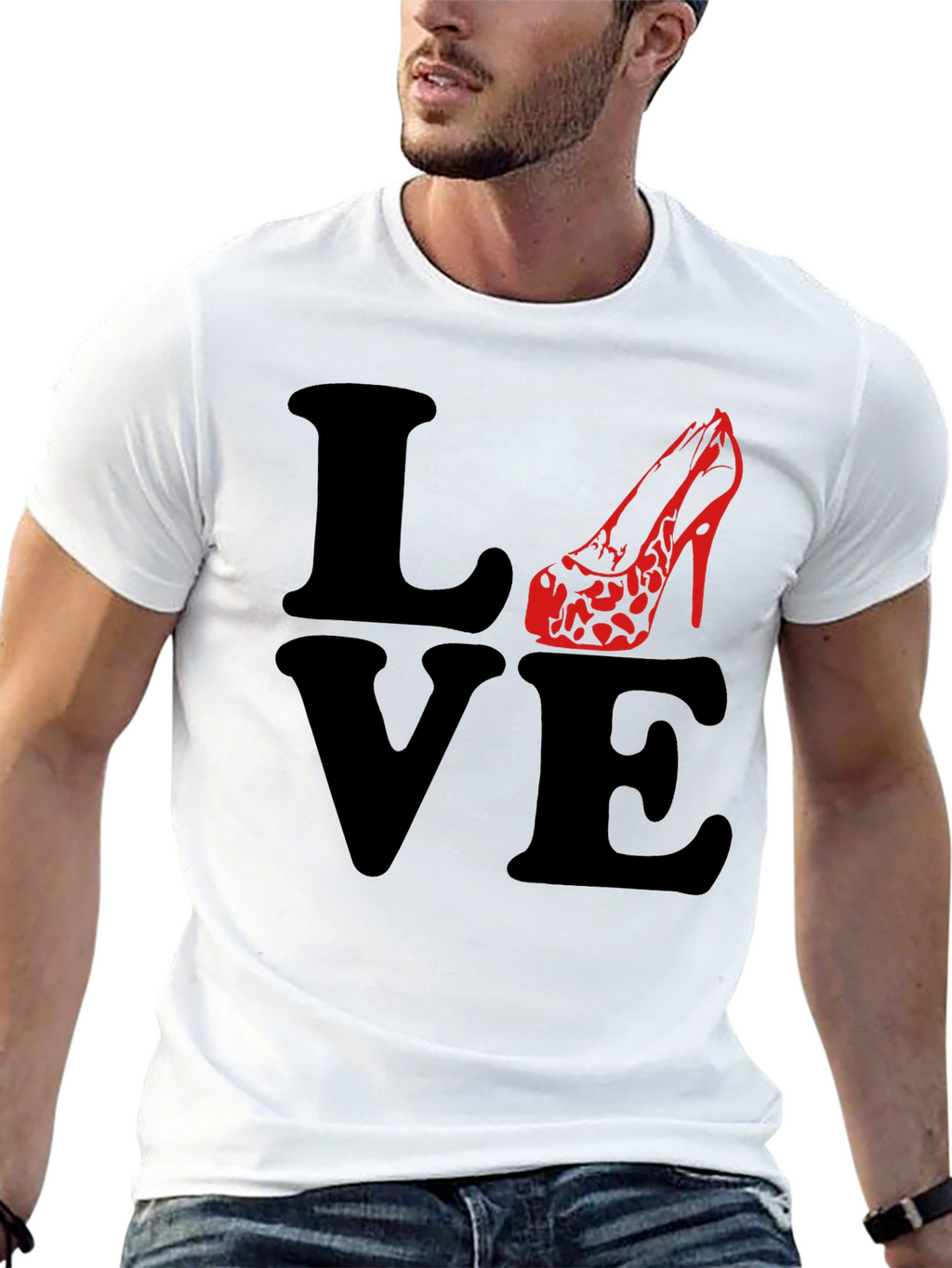Love High Heel T-Shirt - Black