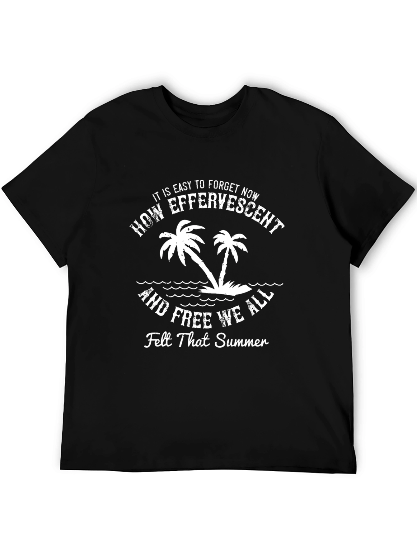 Effervescent Summer Graphic T-Shirt - Palm Tree Design