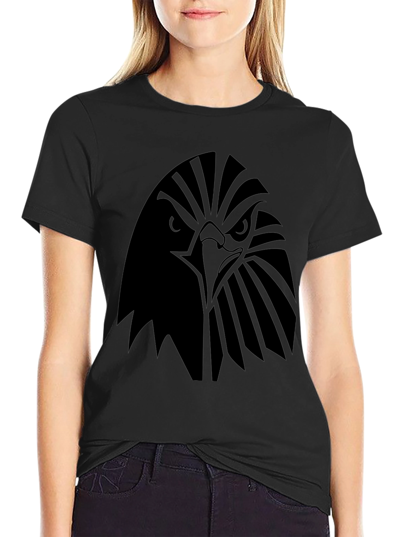 Black Eagle Graphic Tee - Mens Short Sleeve T-Shirt