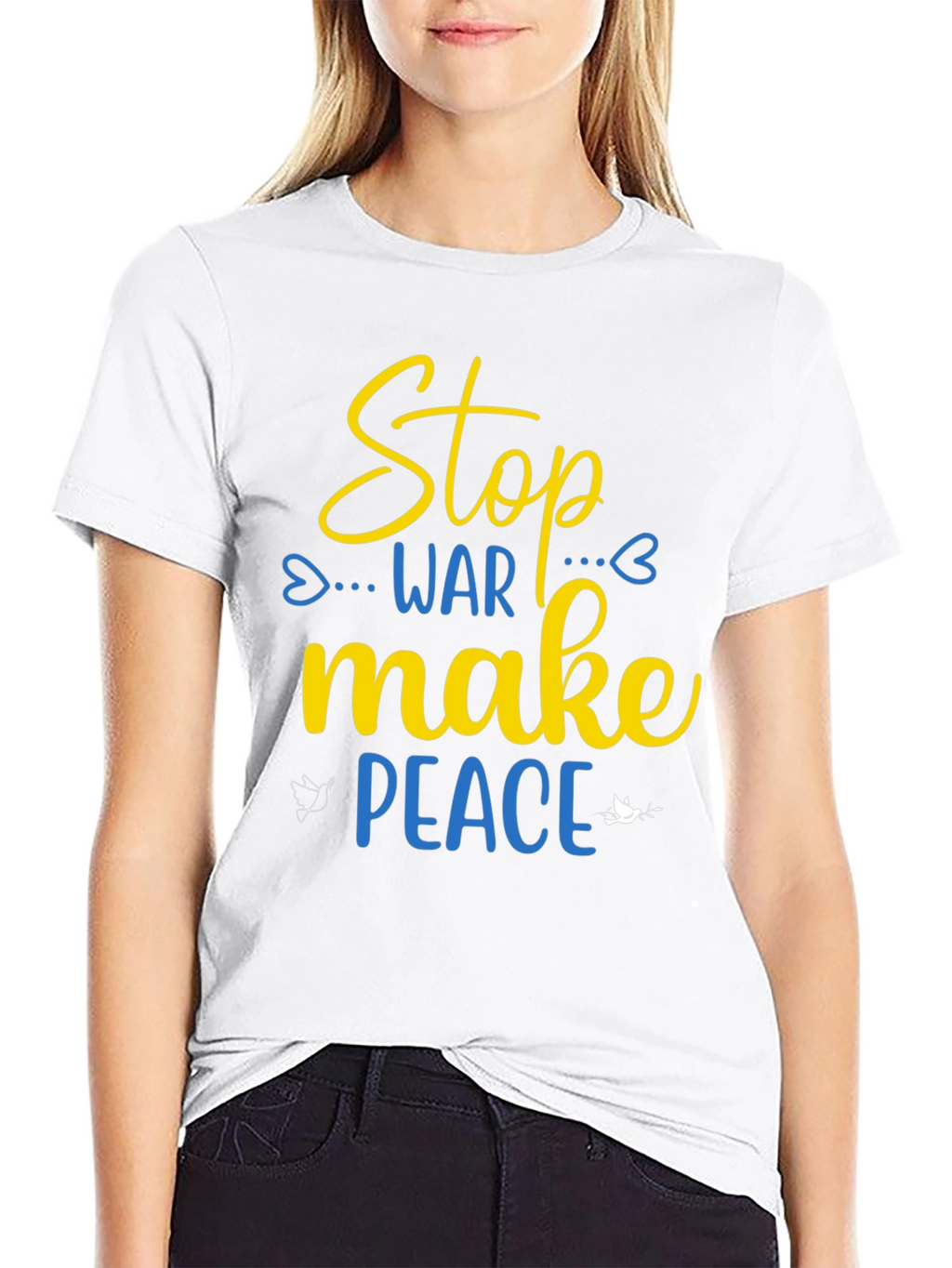 Stop War Make Peace T-Shirt - Support Ukraine