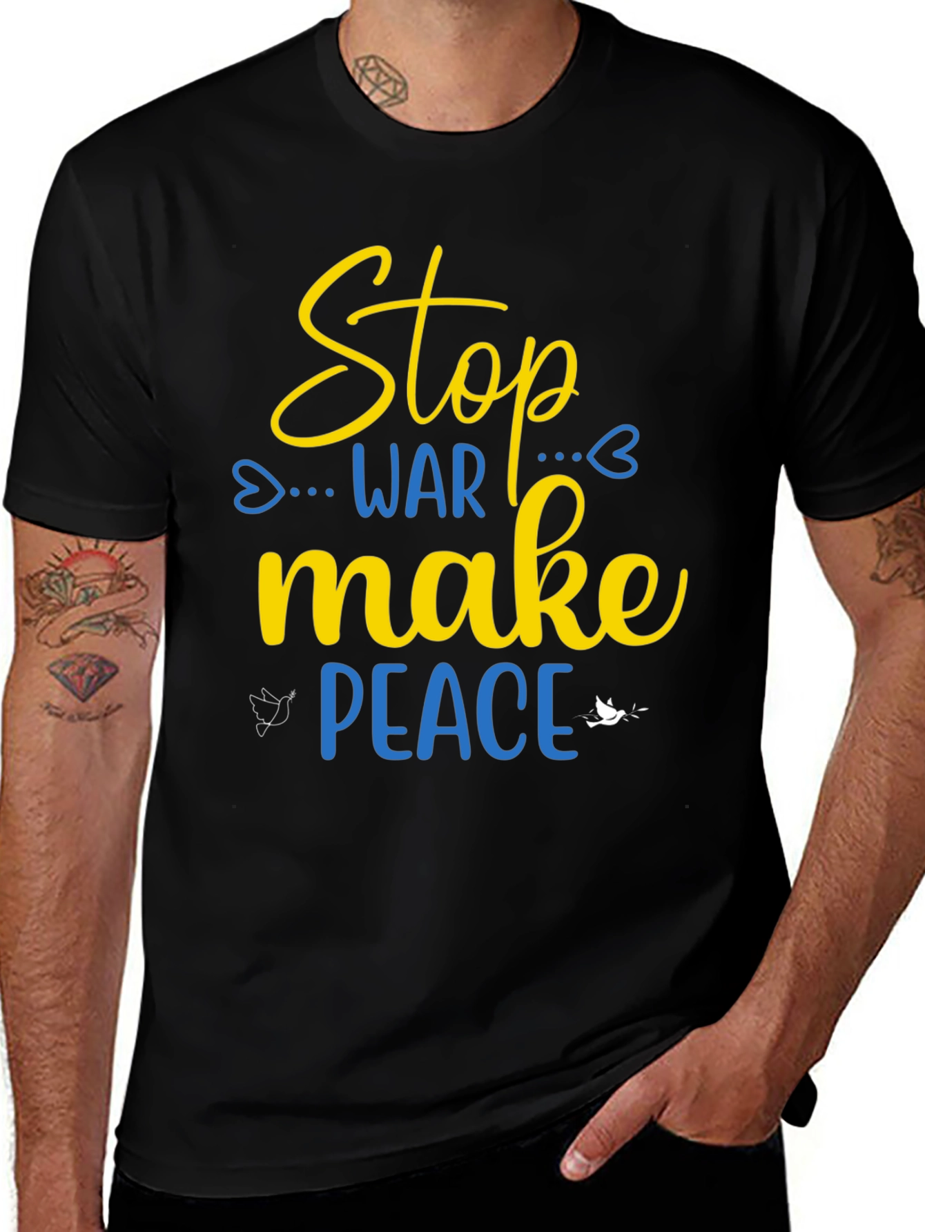 Stop War Make Peace T-Shirt - Support Ukraine