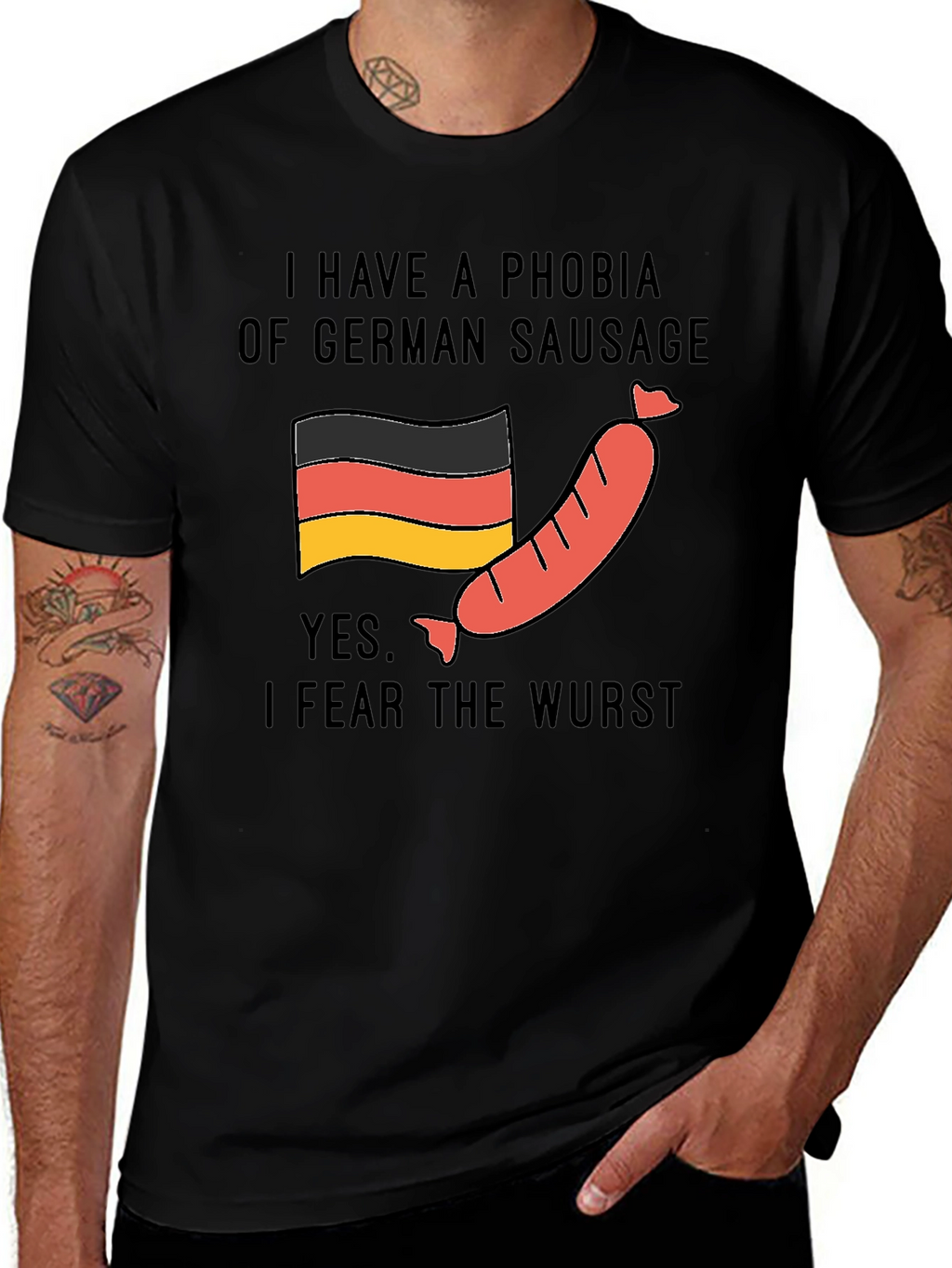 Phobia of German Sausage T-Shirt - Funny Graphic Tee