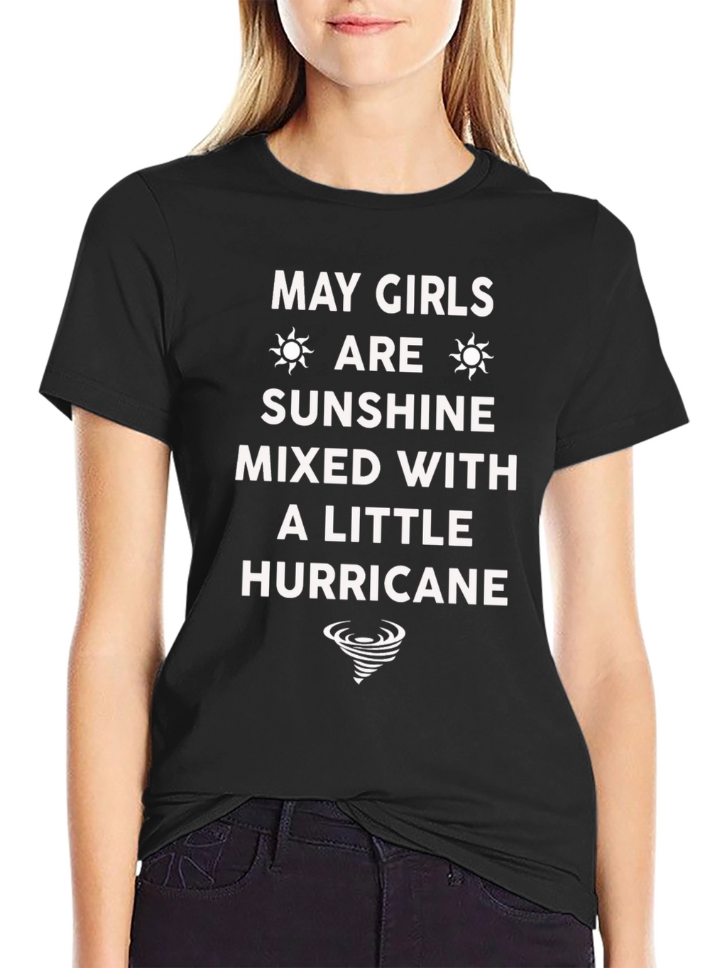 May Girls Sunshine Mixed With A Little Hurricane T-Shirt