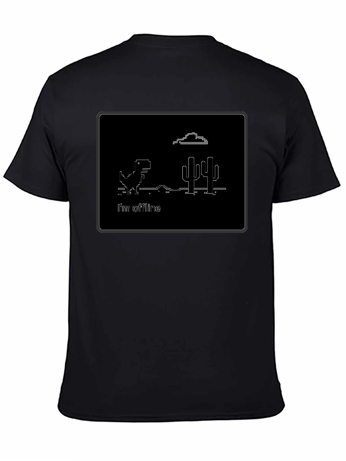 Offline Dinosaur T-Shirt - Black Cotton Tee