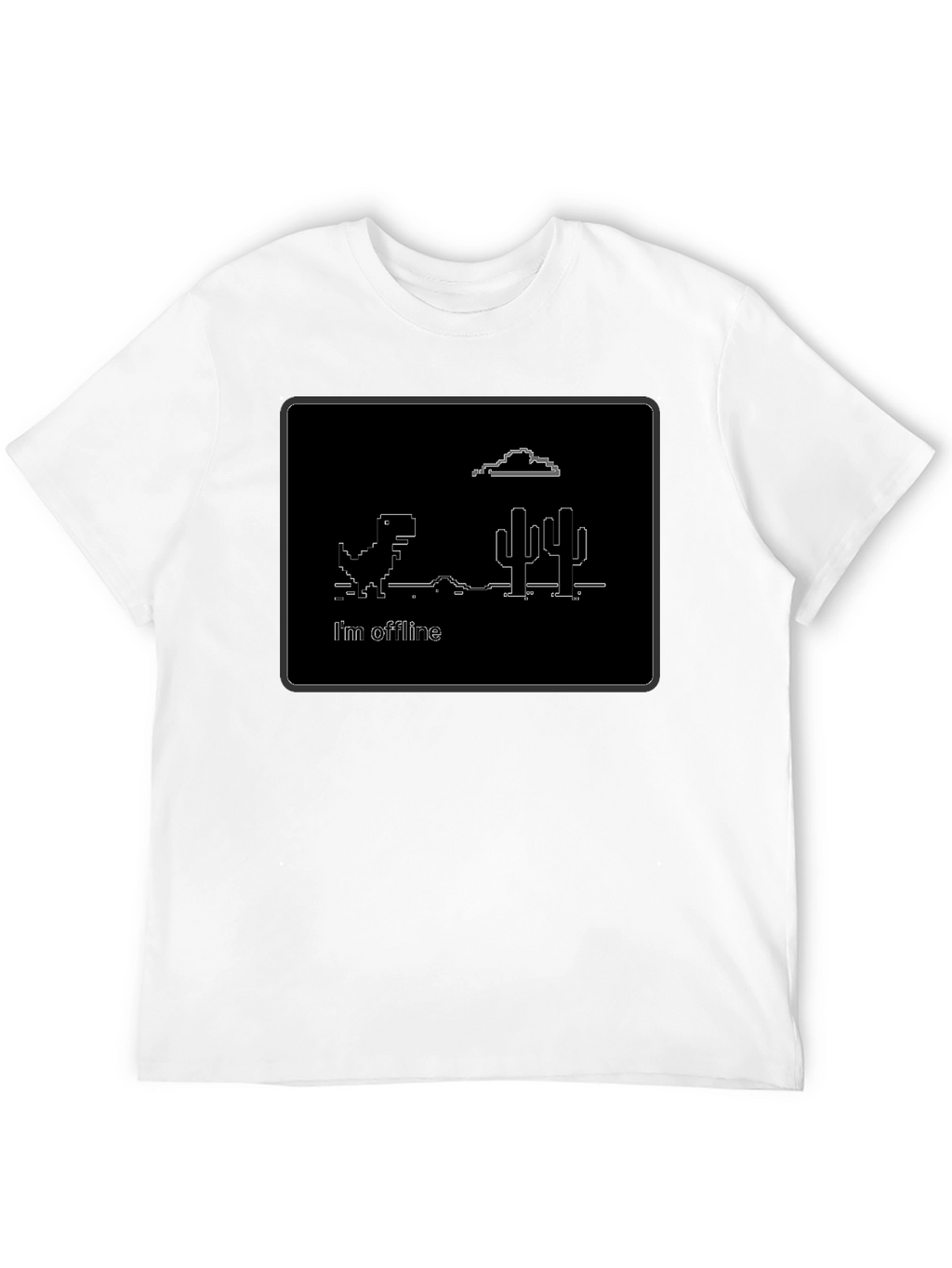 Offline Dinosaur T-Shirt - Black Cotton Tee