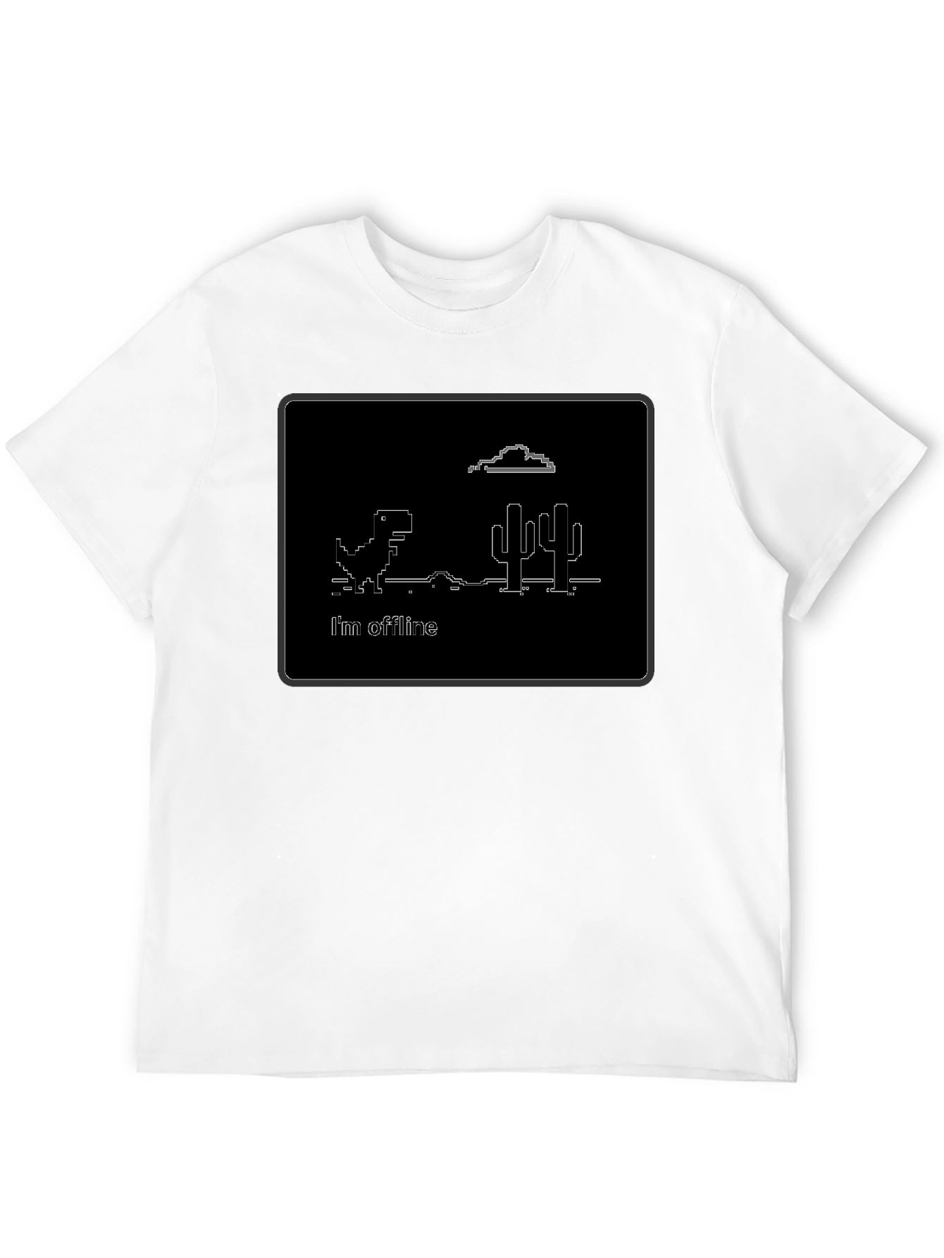 Offline Dinosaur T-Shirt - Black Cotton Tee