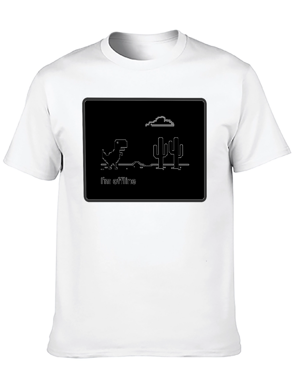 Offline Dinosaur T-Shirt - Black Cotton Tee