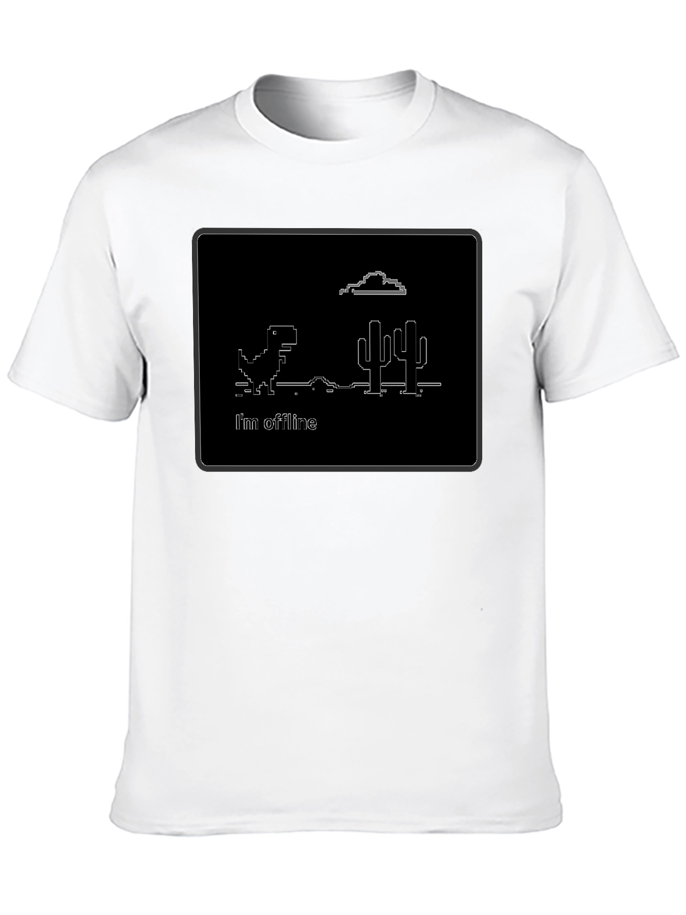 Offline Dinosaur T-Shirt - Black Cotton Tee
