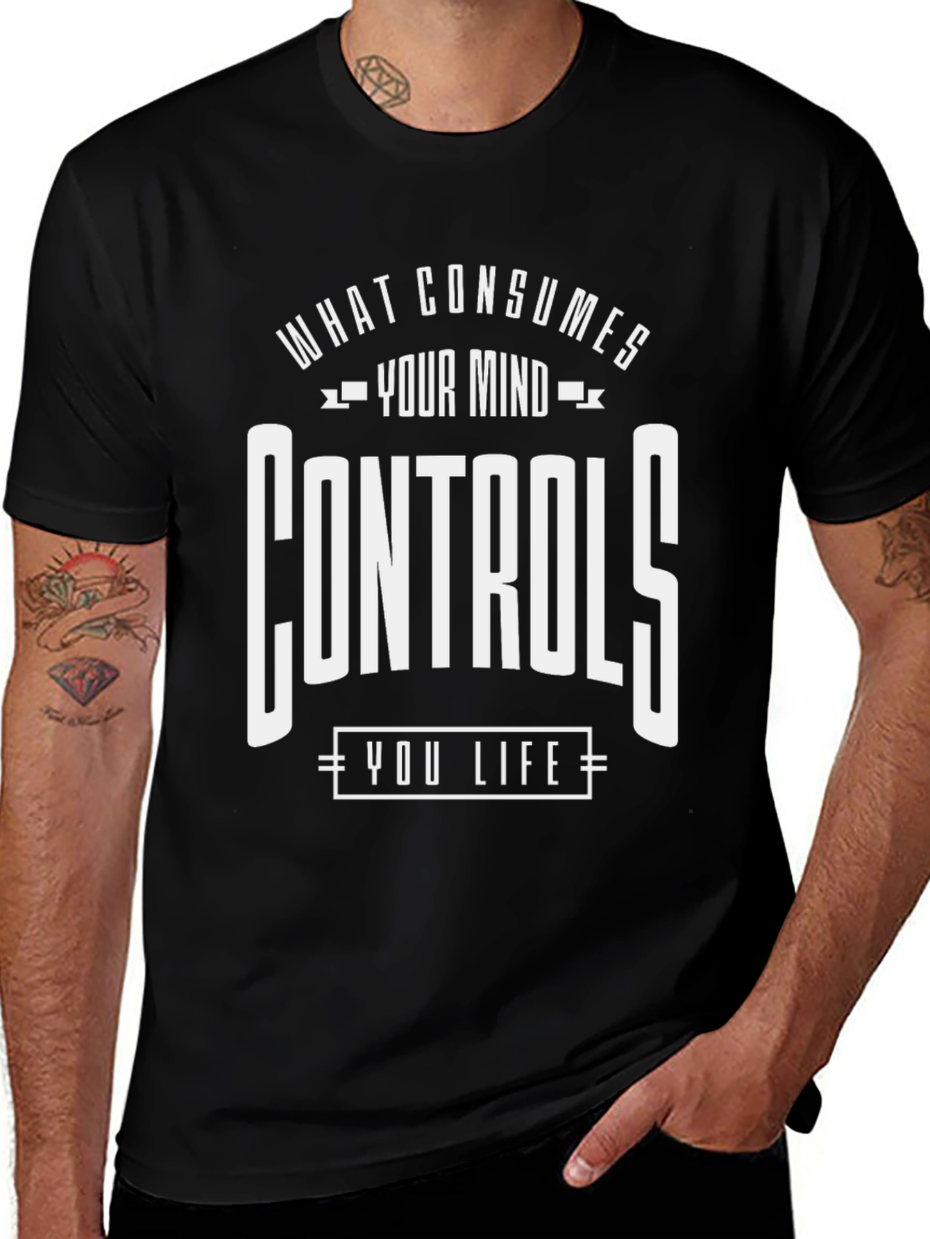 Mindful Statement Graphic Tee - Black