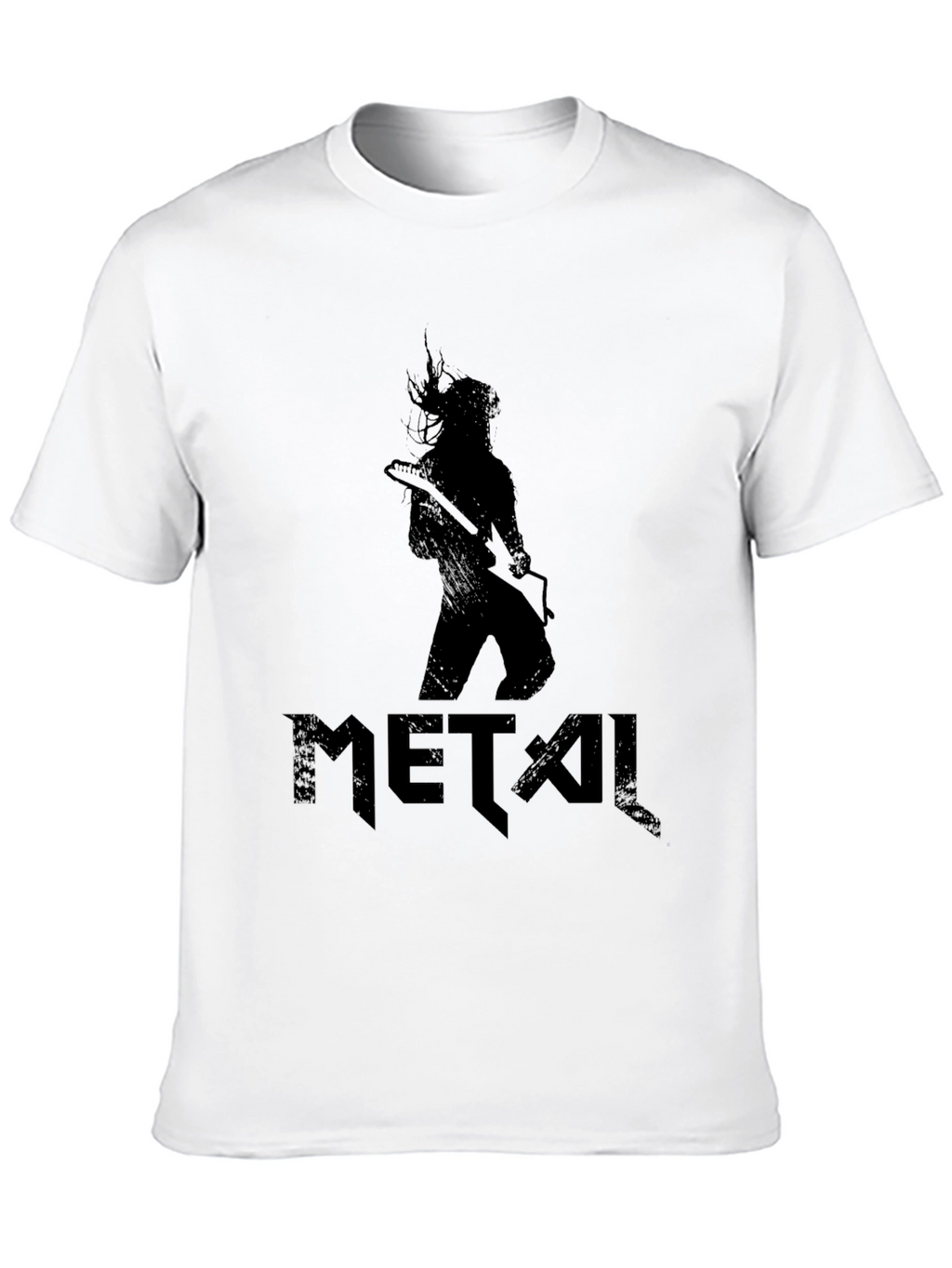 Metal Guitarist Graphic Black T-Shirt