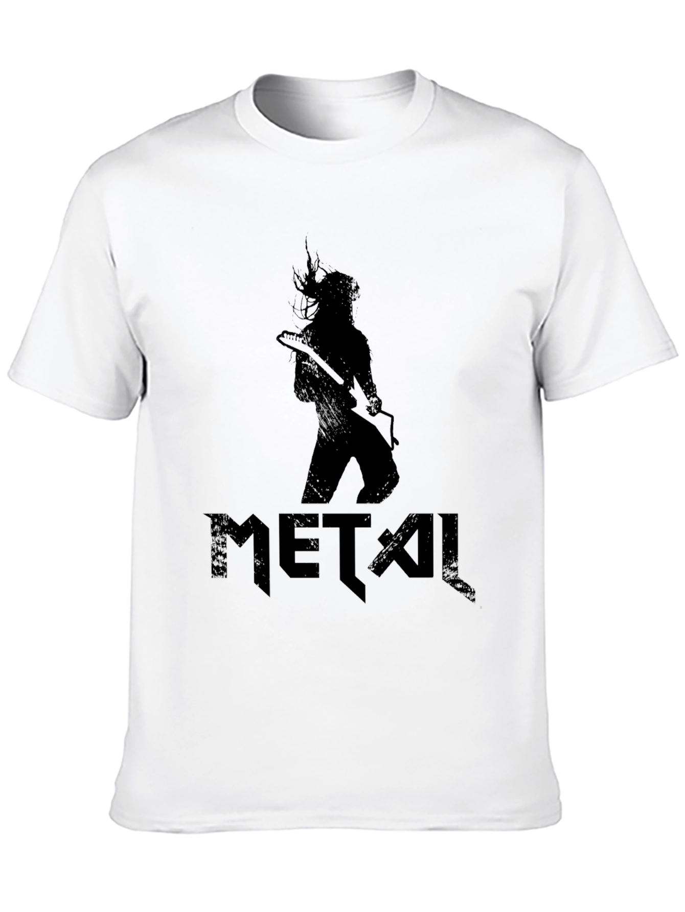 Metal Guitarist Graphic Black T-Shirt