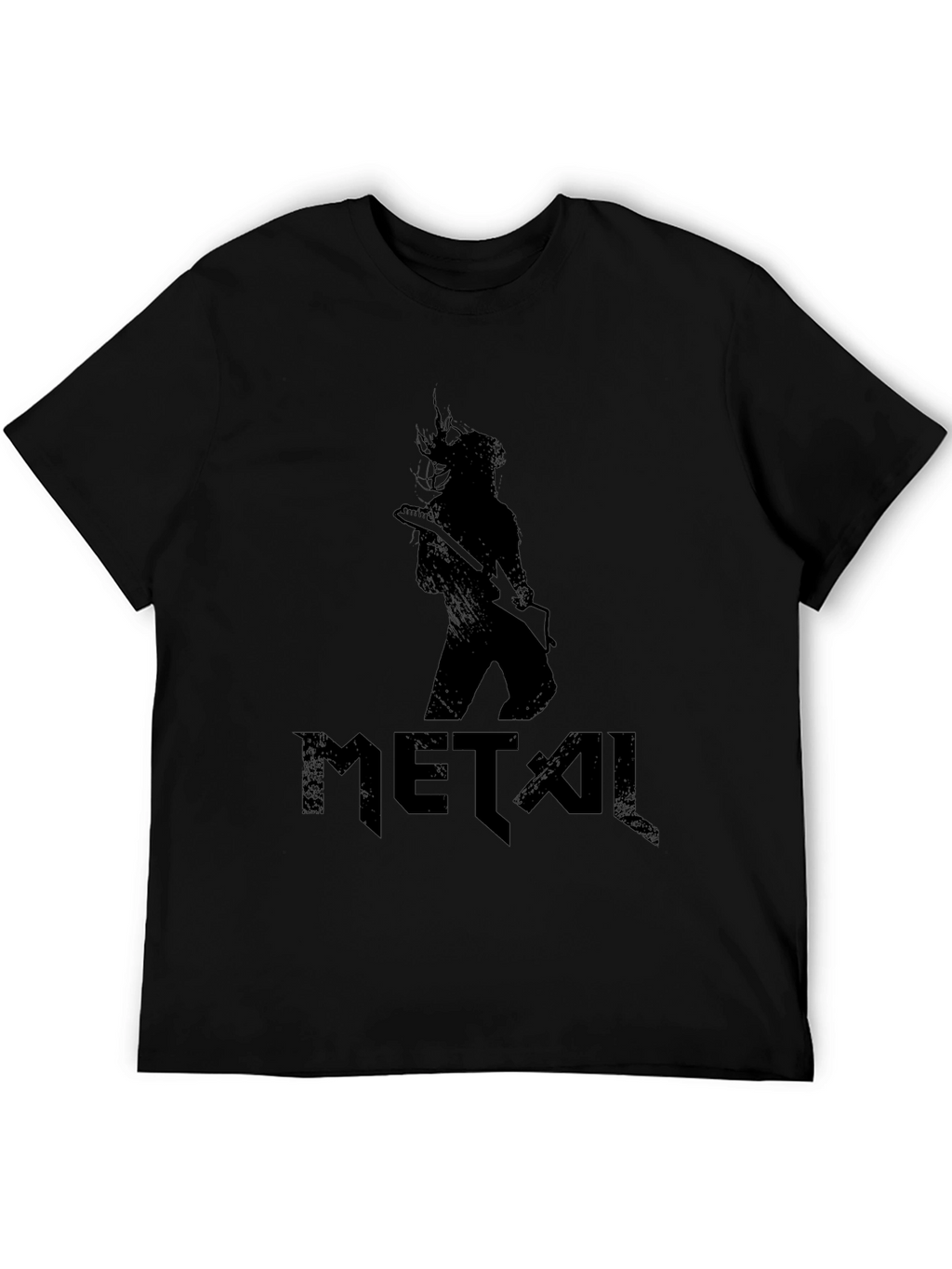 Metal Guitarist Graphic Black T-Shirt