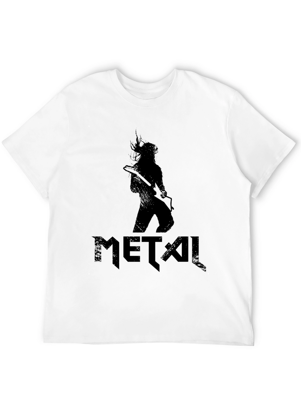 Metal Guitarist Graphic Black T-Shirt